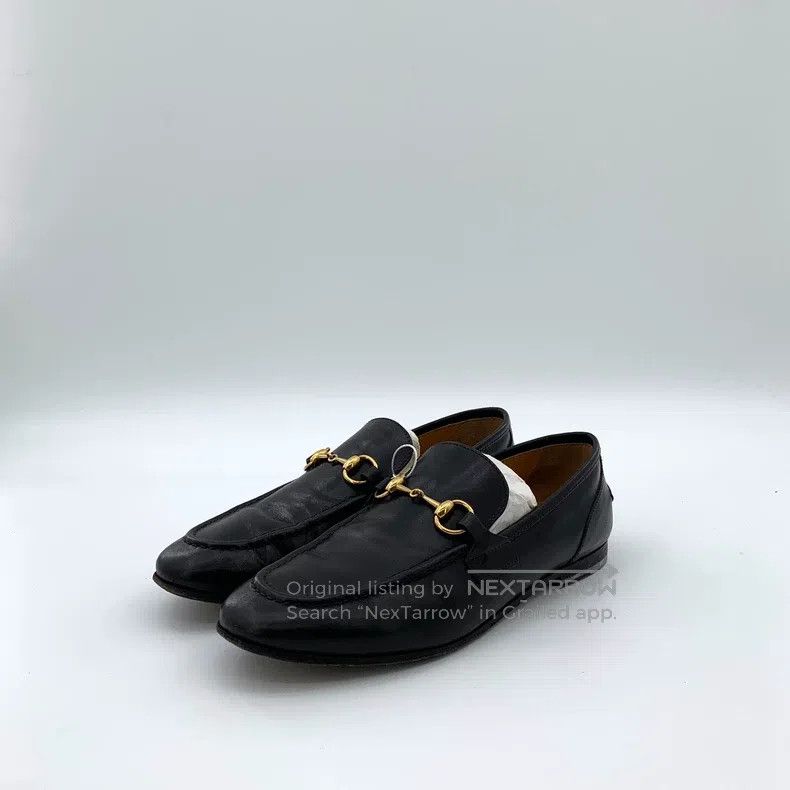 Gucci Gucci Black horse buckle leather casual flat sole shoes Size US 5.5 / IT 35.5 - 1 Thumbnail