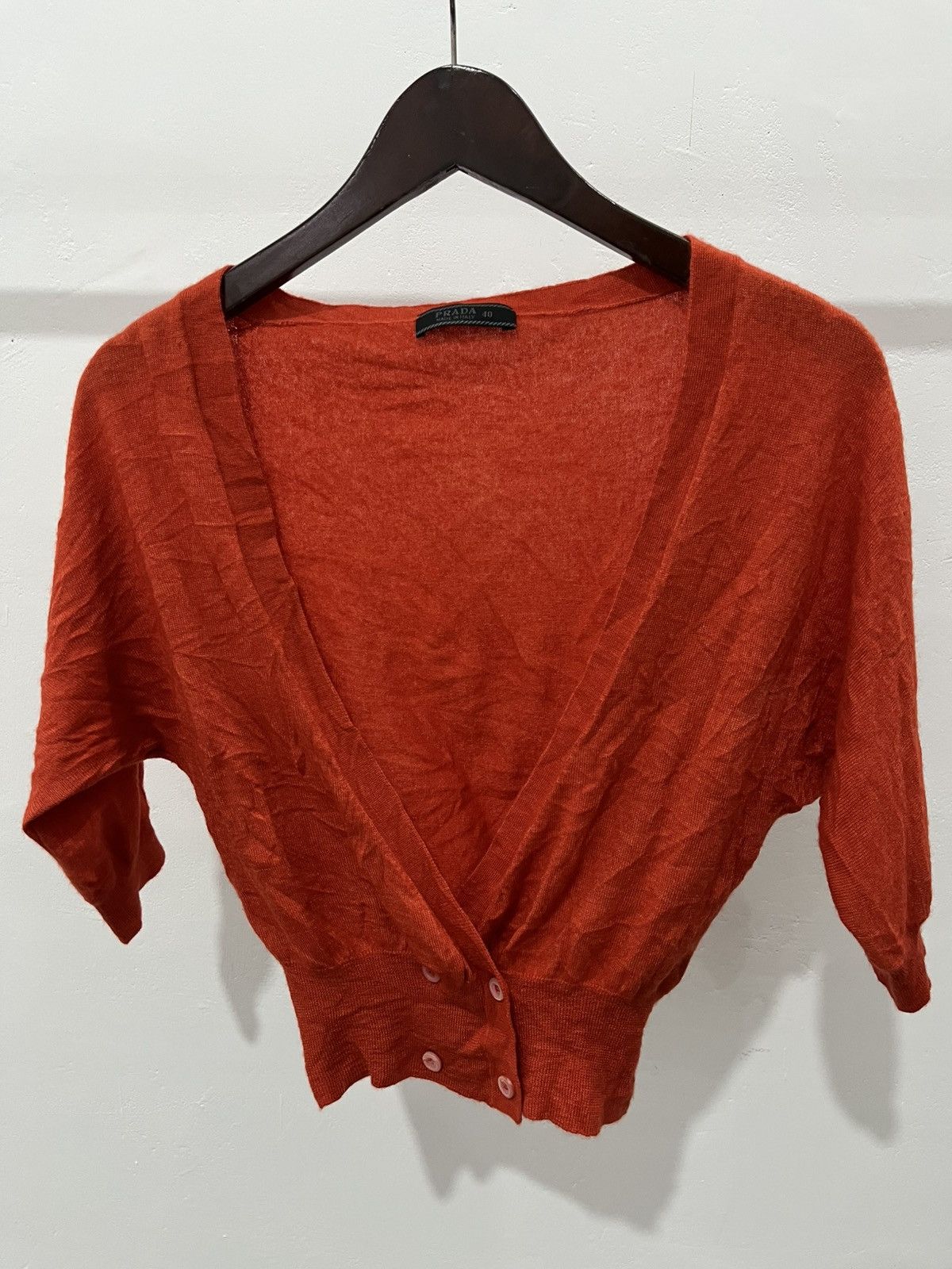 Prada Prada cardigan crop SS/2005 Size S / US 4 / IT 40 - 1 Thumbnail
