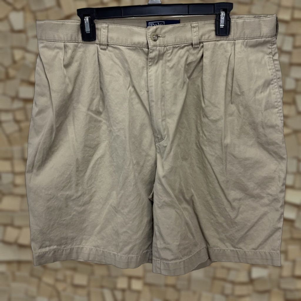 Polo Ralph Lauren VINTAGE Polo Ralph Lauren Men’s Shorts Casual Chino Cotton 38 Khaki Pleated Pony Logo Size US M / EU 48-50 / 2 - 1 Thumbnail