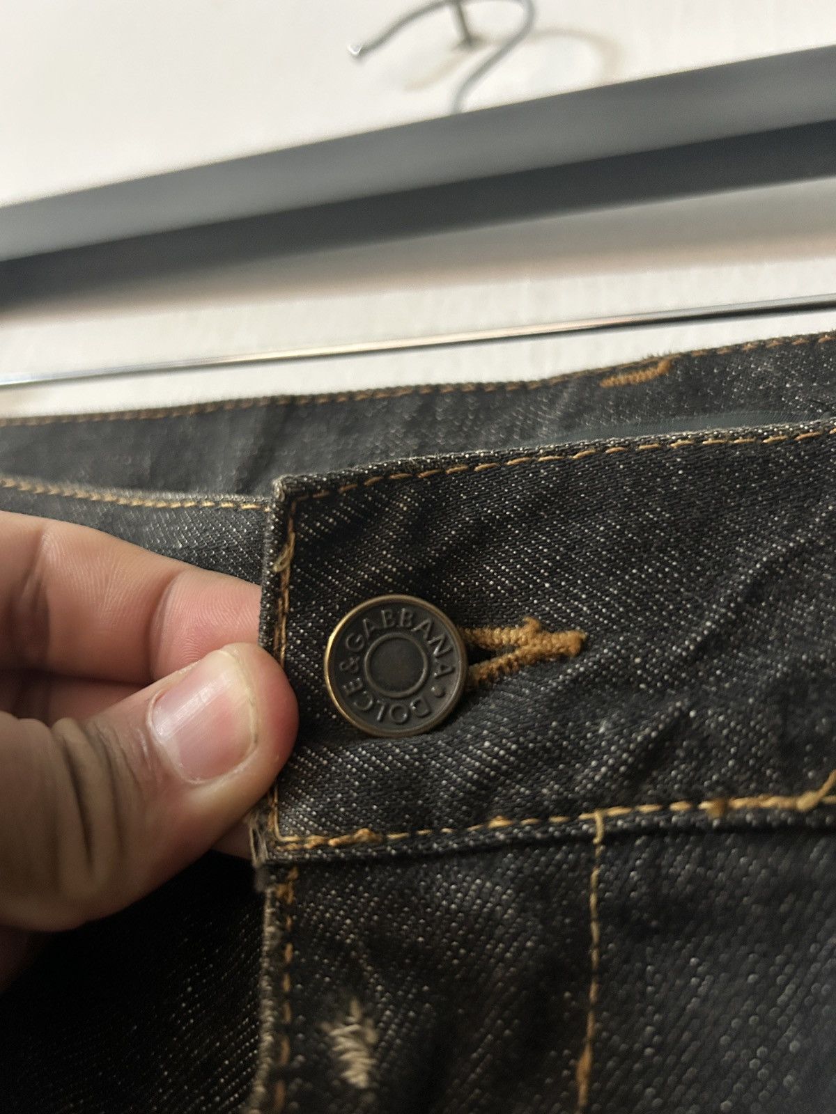 Dolce & Gabbana × Japanese Brand Dolce Gabbana Distressed Black Jeans Size US 37 - 8 Thumbnail