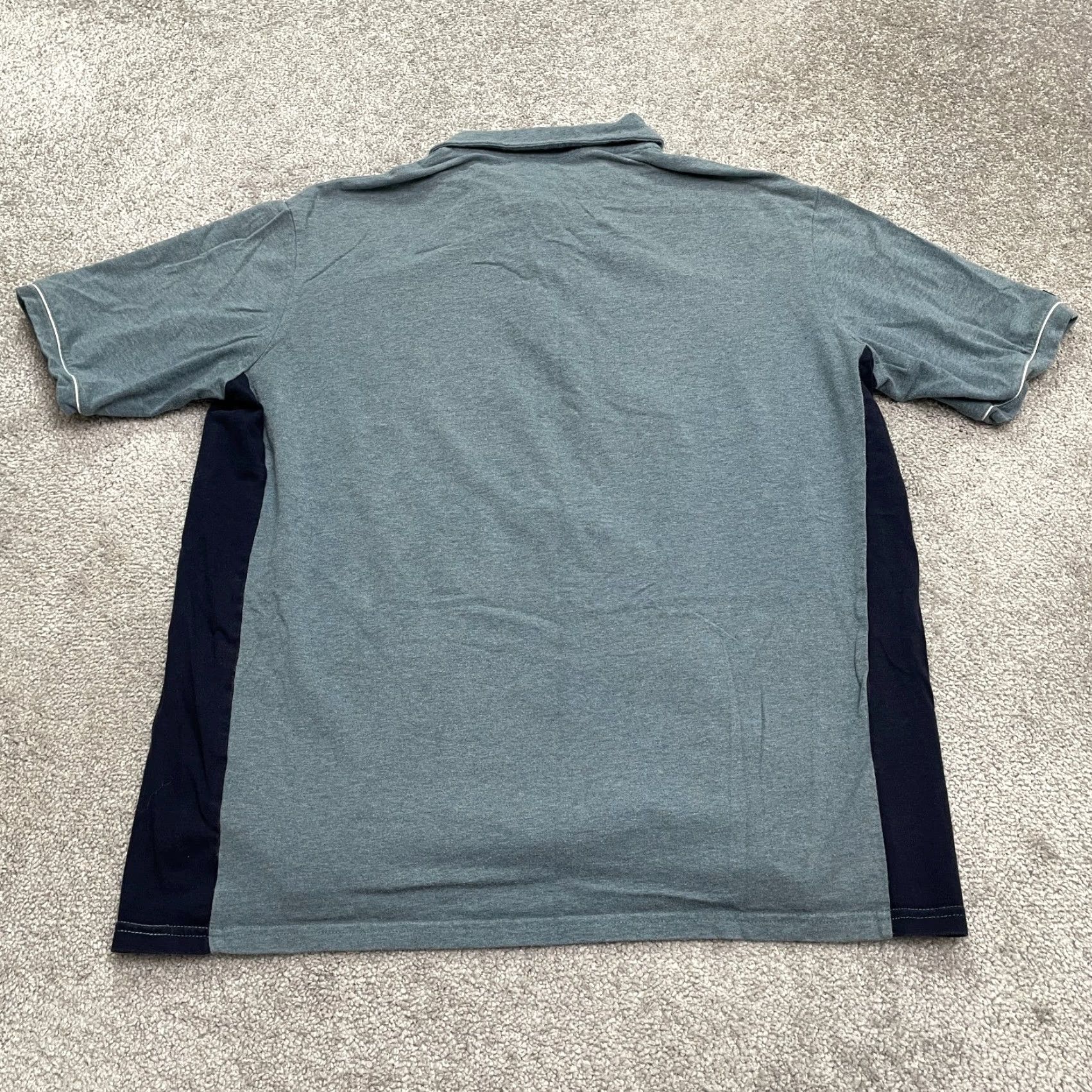 Vintage DECATHLON Polo Shirt Mens 2XL Gray Short Sleeve Lightweight Sailing Outdoor Casual Button-Front 50in Chest Regular Fit Size US XXL / EU 58 / 5 - 2 Thumbnail