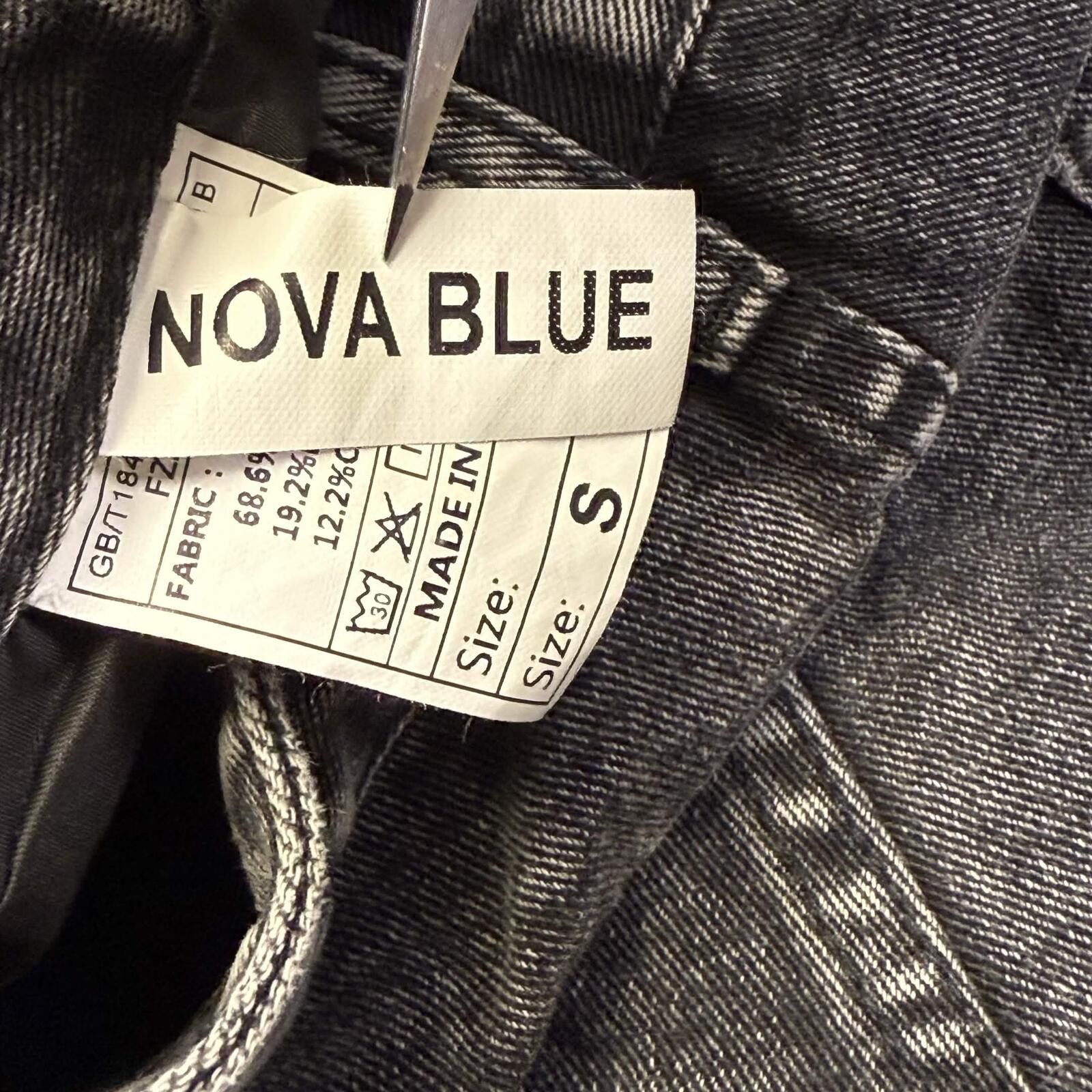 Noah Nova Blue Graphic Acid Wash Denim Jeans Size 29" - 3 Thumbnail