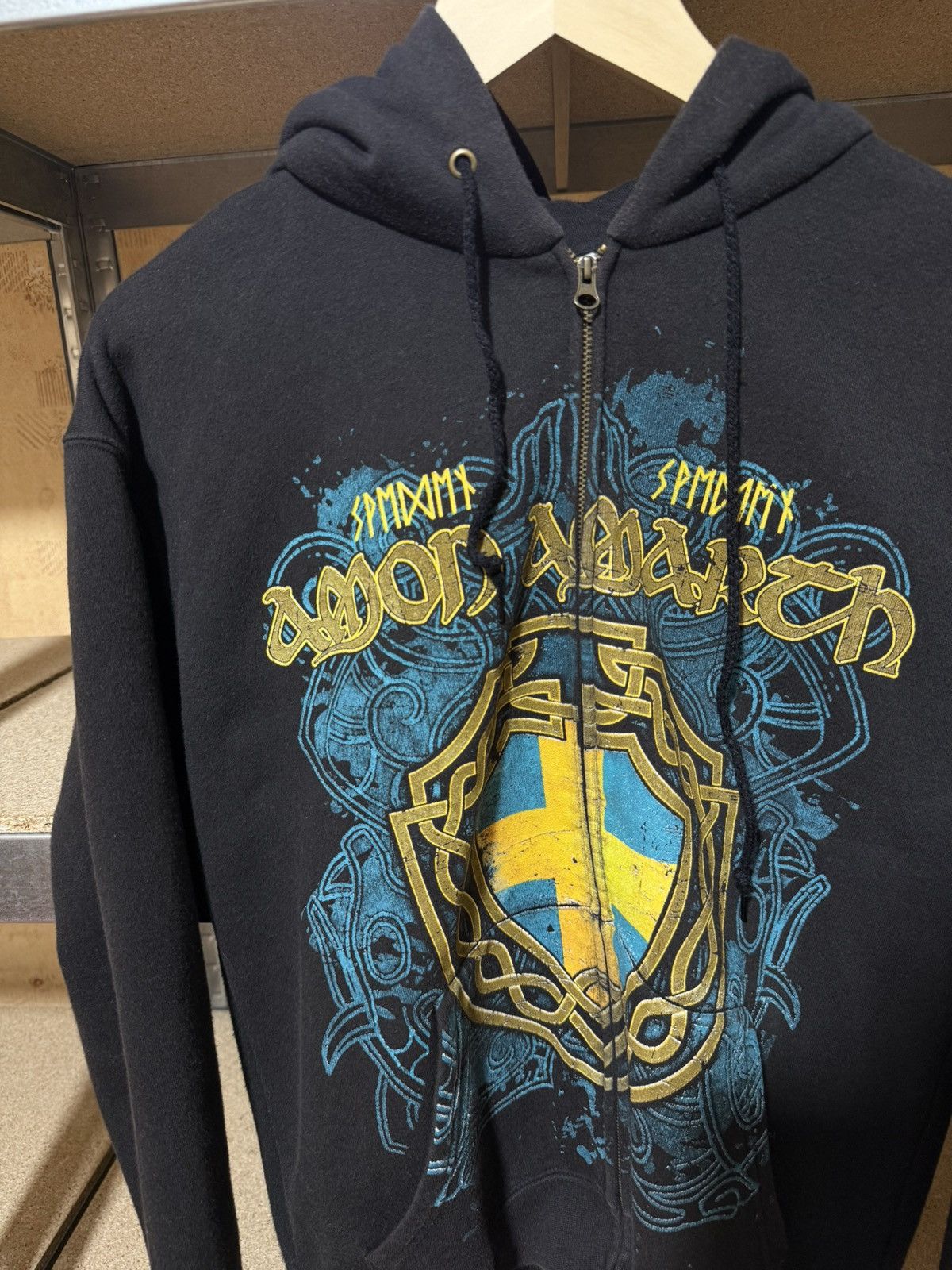 Band Tees × Vintage Vintage 90’s Amon Amarch Rock Band Retro Hoodie Y2K Hype Size US S / EU 44-46 / 1 - 3 Thumbnail