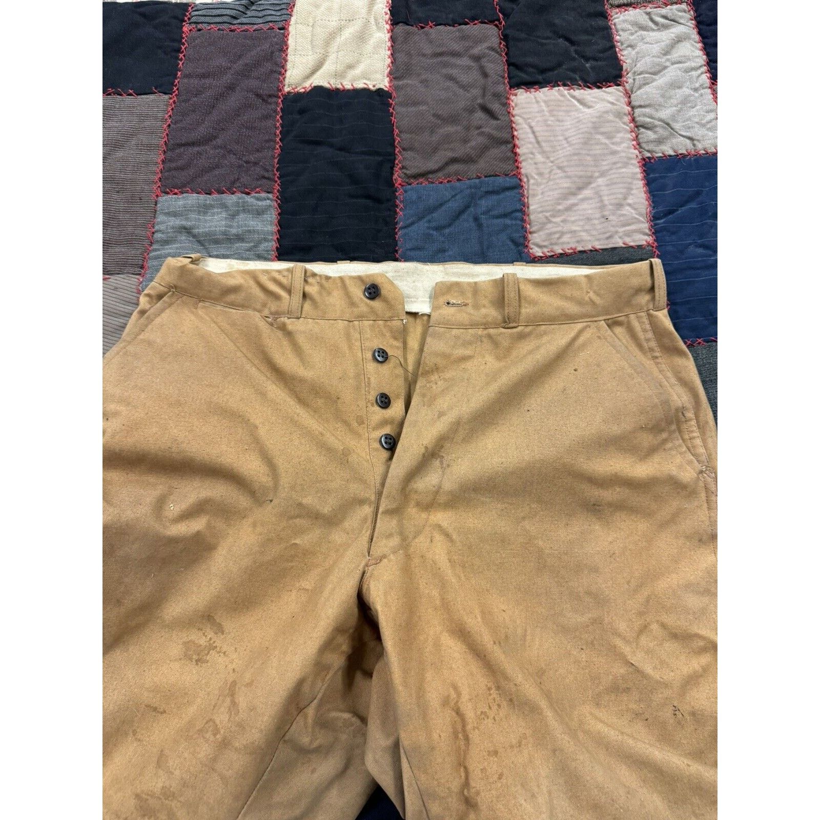 Other Vintage 1930 Union Made Canvas Breeches Hunting W32 X L26 Size US 32 / EU 48 - 4 Thumbnail