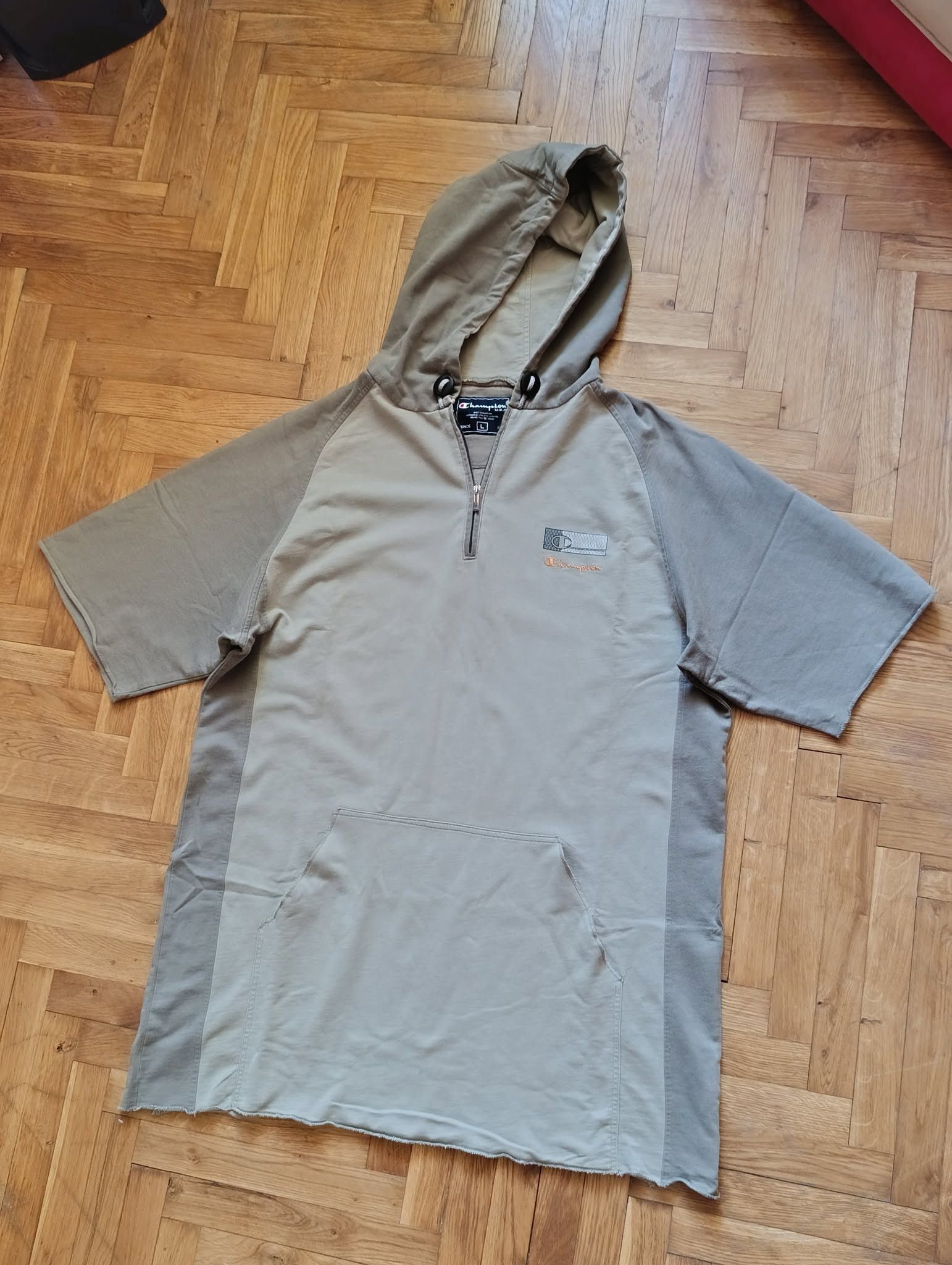 Champion Vintage Champion Raw Edge Hoodie – Olive, Oversized L Size US L / EU 52-54 / 3 - 1 Thumbnail