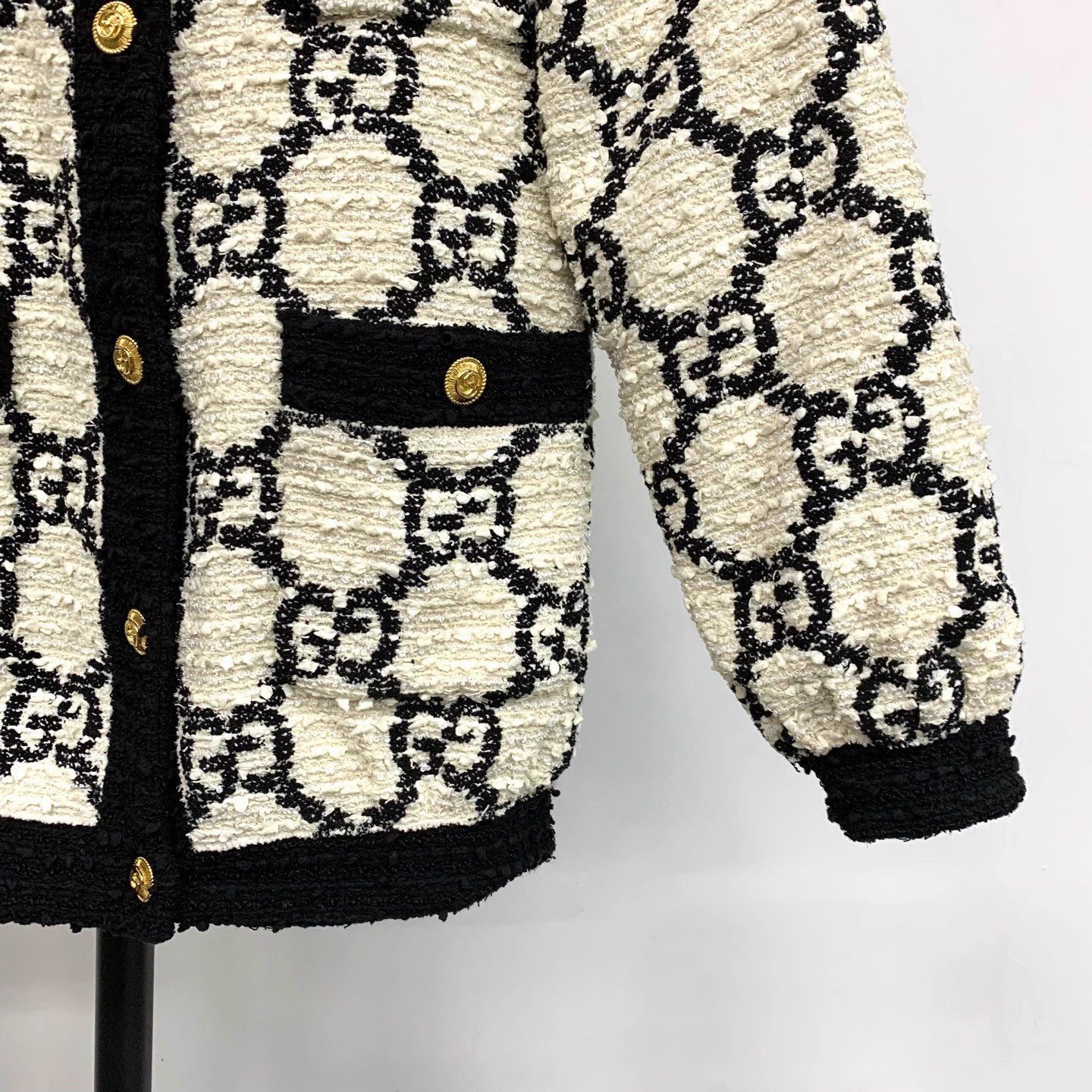 Gucci GUCCI GG Monogram Tweed Long Sleeve Jacket Size XS / US 0-2 / IT 36-38 - 5 Thumbnail