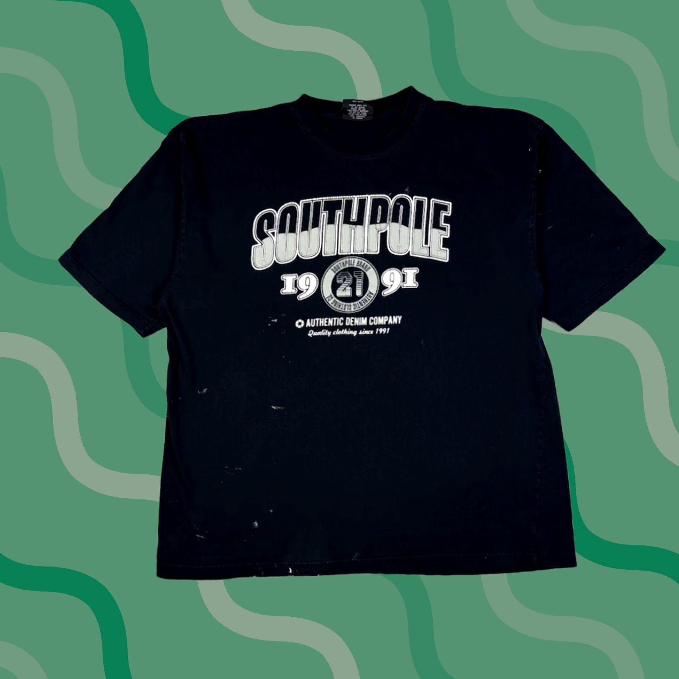 Southpole VINTAGE Southpole T Shirt Black Grunge 90s 2XL Mens Short Sleeve Crew Neck Graphic Print Vintage Size US XXL / EU 58 / 5 - 1 Thumbnail