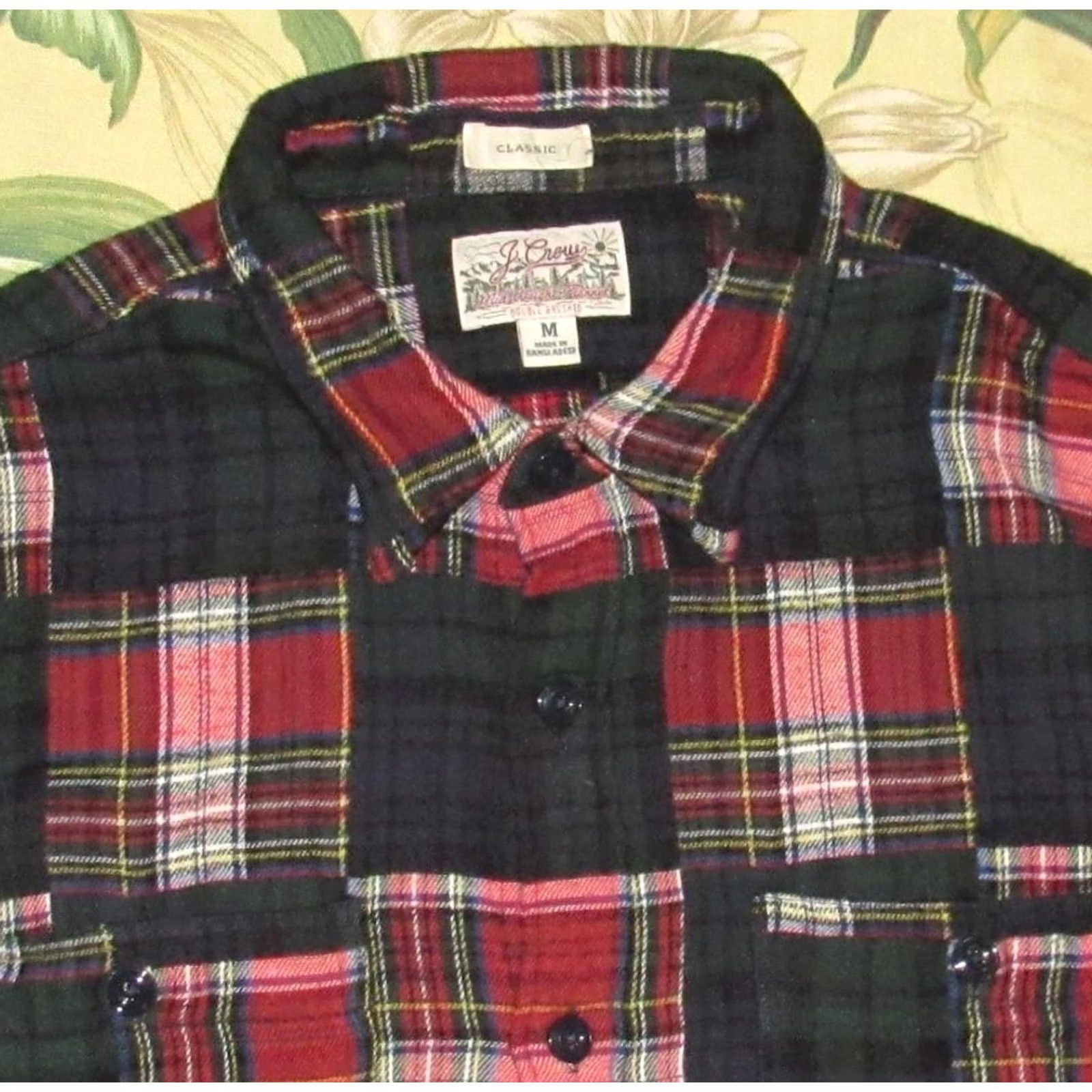 Doublet J CREW Patchwork Shirt Mid Weight Flannel Black Watch Double Brushed Medium Size US M / EU 48-50 / 2 - 2 Thumbnail