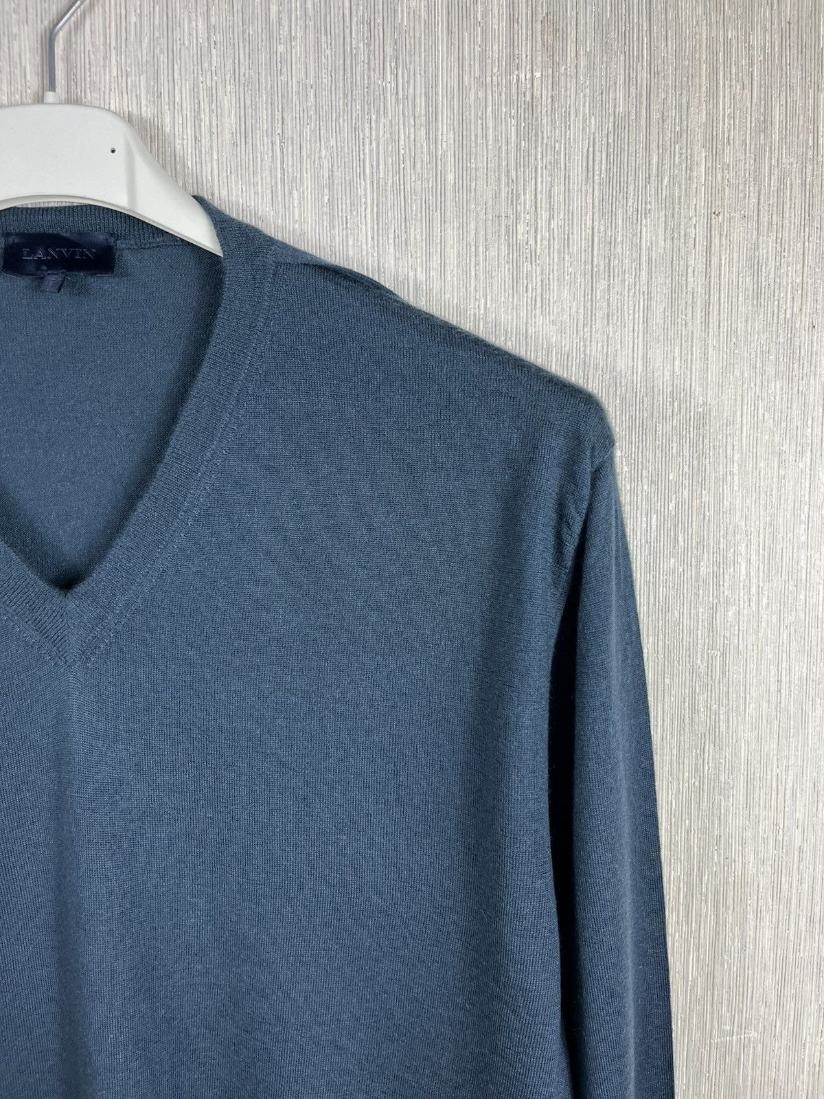 Lanvin × Vintage Vintage Lanvin 100% cashmere v-neck sweater Italian Size US L / EU 52-54 / 3 - 4 Thumbnail