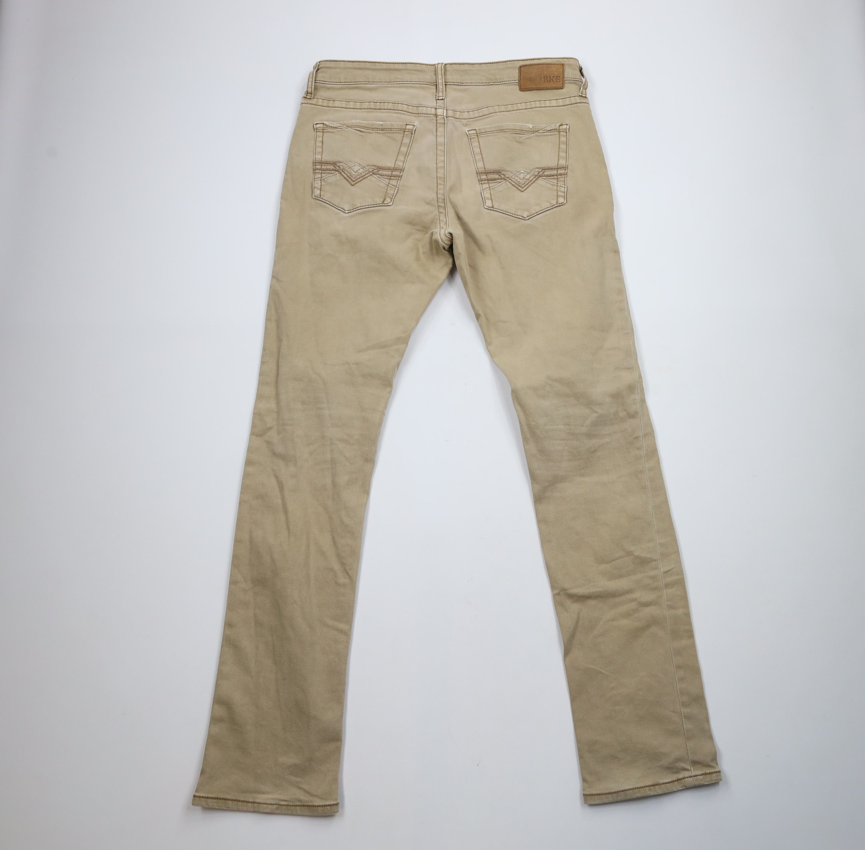 BKE × Vintage Buckle BKE Stitch Stretch Straight Leg Denim Jeans Beige Size US 33 - 9 Thumbnail