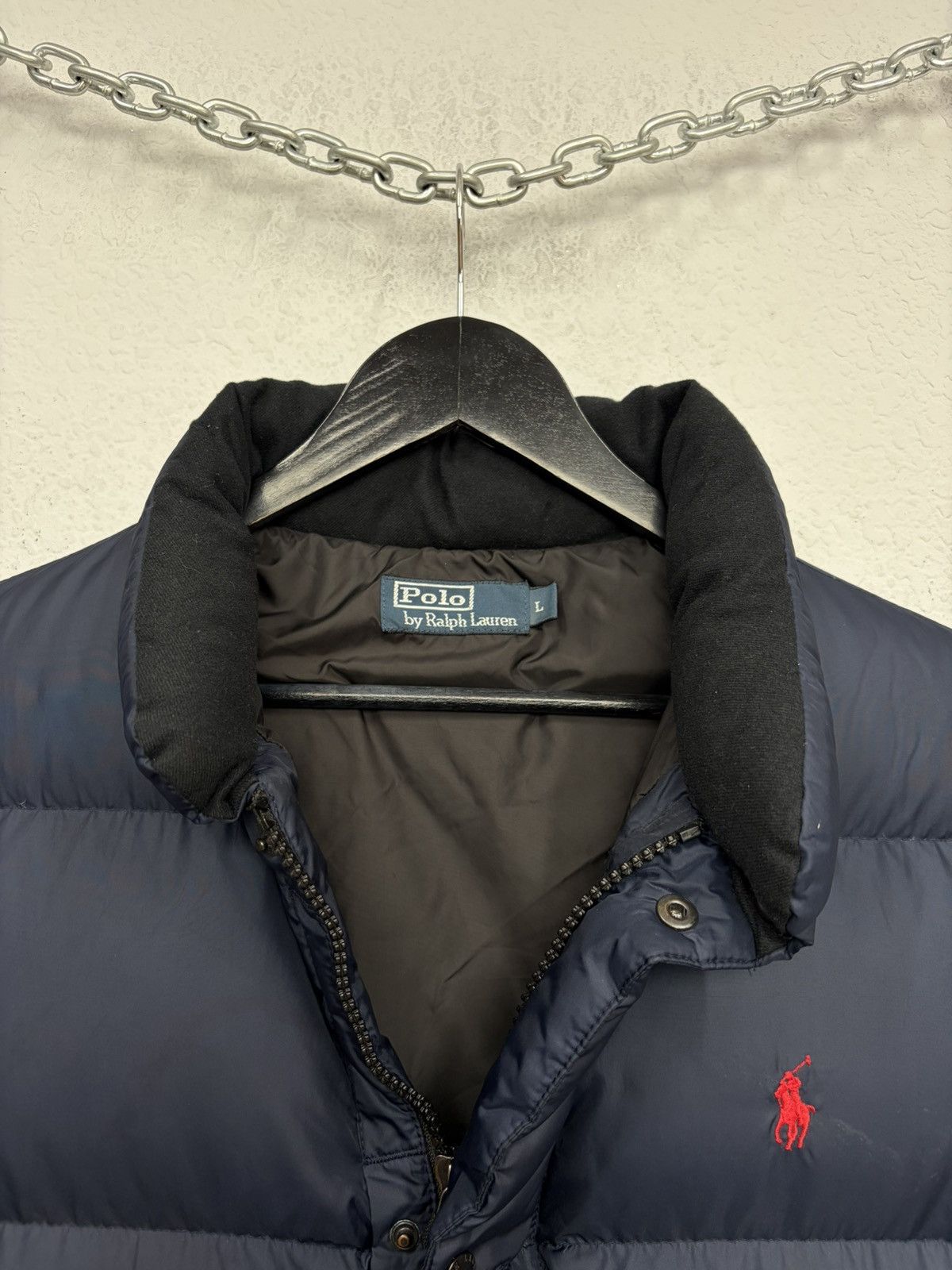 Polo Ralph Lauren Polo Ralph Lauren Navy Puffer Vest Classic Down Gilet Logo Size US L / EU 52-54 / 3 - 15 Thumbnail