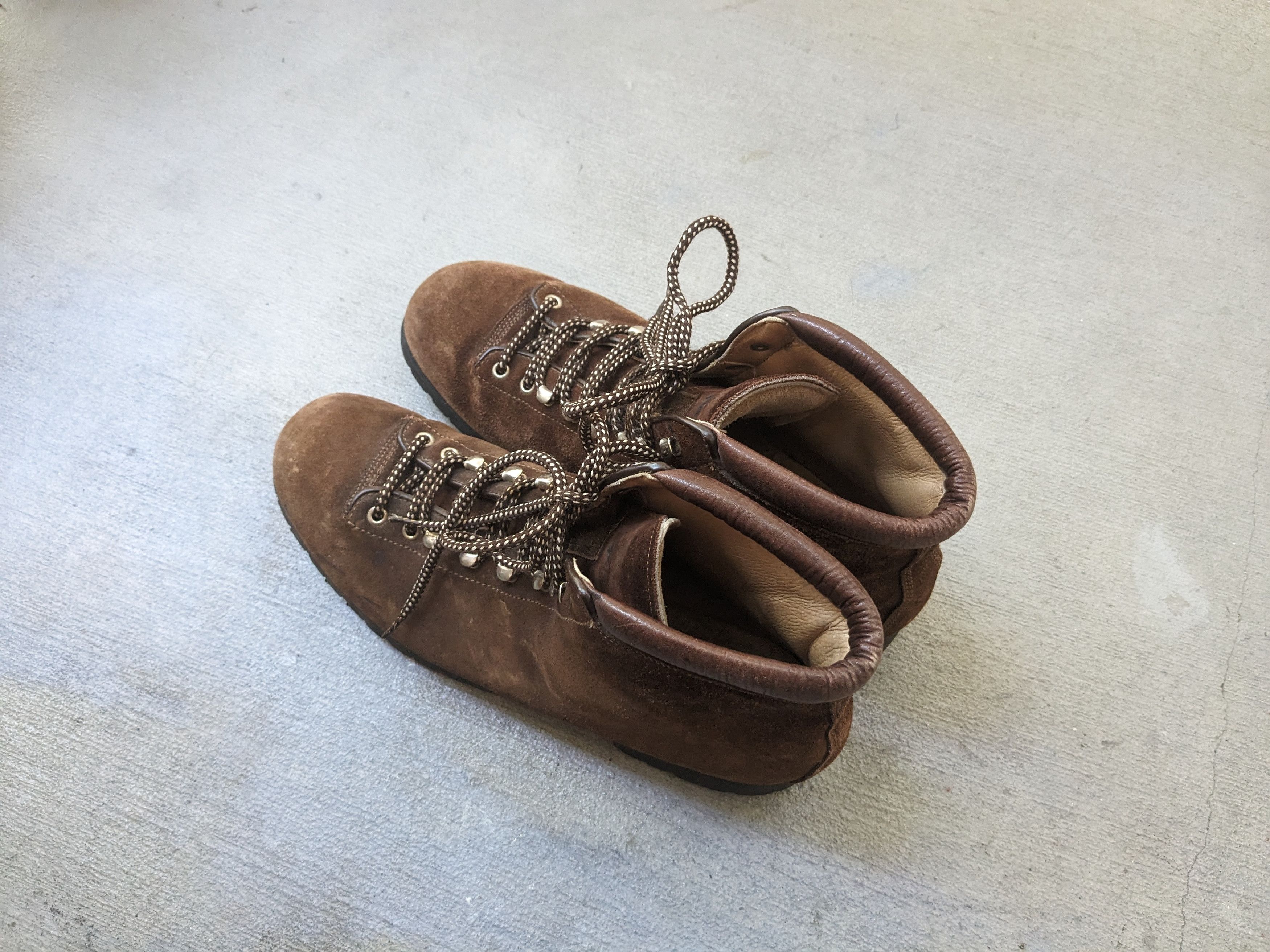 Genuine Leather × Vintage Vintage Fabiano Boots Brown Suede 13.5 Narrow Leather Lace Size US 13 / EU 46 - 13 Thumbnail