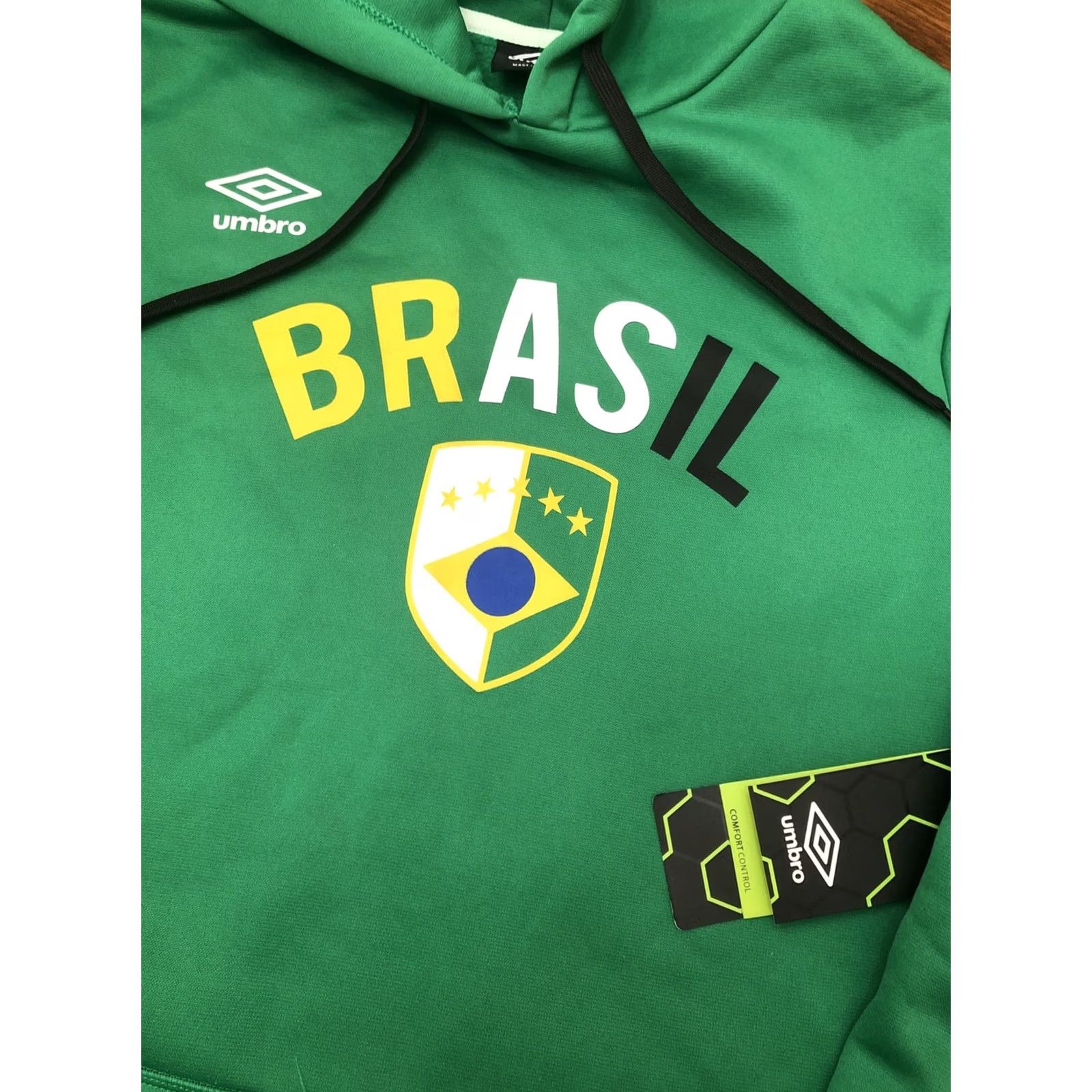 Umbro Umbro Brazil World Cup Soccer Pullover Hoodie Mens Small Green Size US S / EU 44-46 / 1 - 2 Thumbnail
