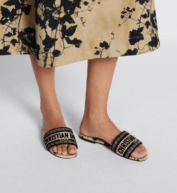 Dior o1w1db10625 Dway Slides in Beige/Black Size US 8 / IT 38 - 6 Thumbnail