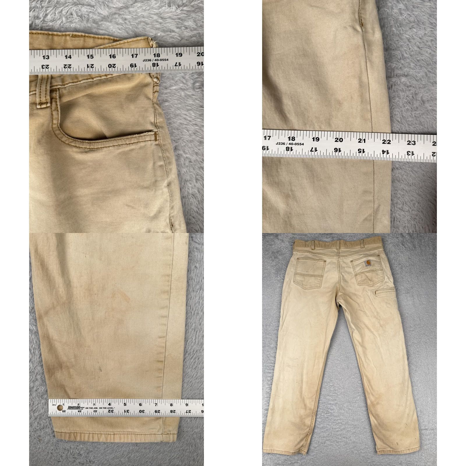 Carhartt Carhartt Pants Mens 38x32 Khaki Rugged Flex Rigby Dungaree Relaxed Fit Workwear/Khakis/Canvas/Stretch/Pockets 5-Pocket Style: Flat Front, Zip Fly Mens Size US 38 / EU 54 - 9 Thumbnail