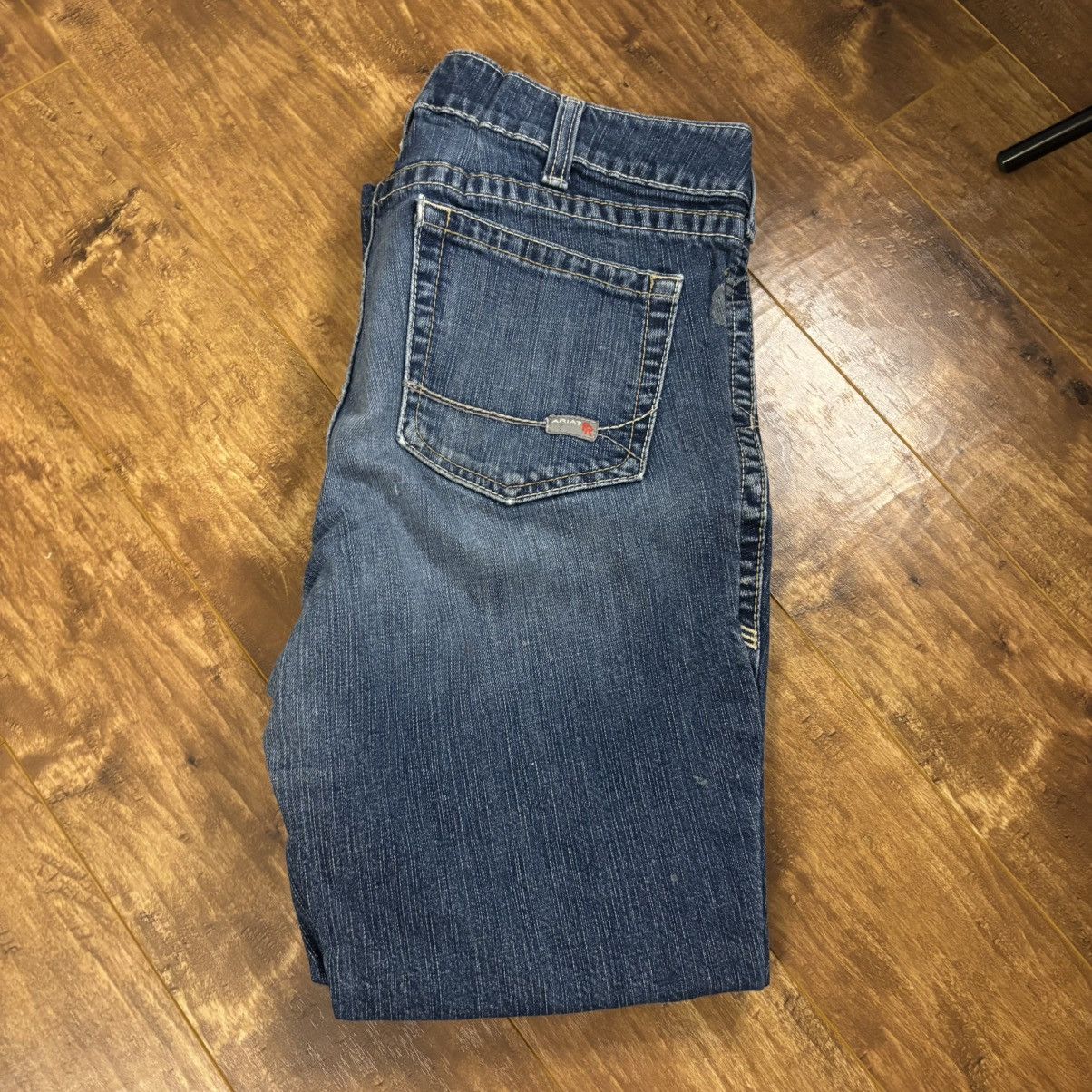 Ariat × Vintage Vintage Baggy Flame Resistant Ariat Blue Jeans Size US 34 / EU 50 - 1 Thumbnail