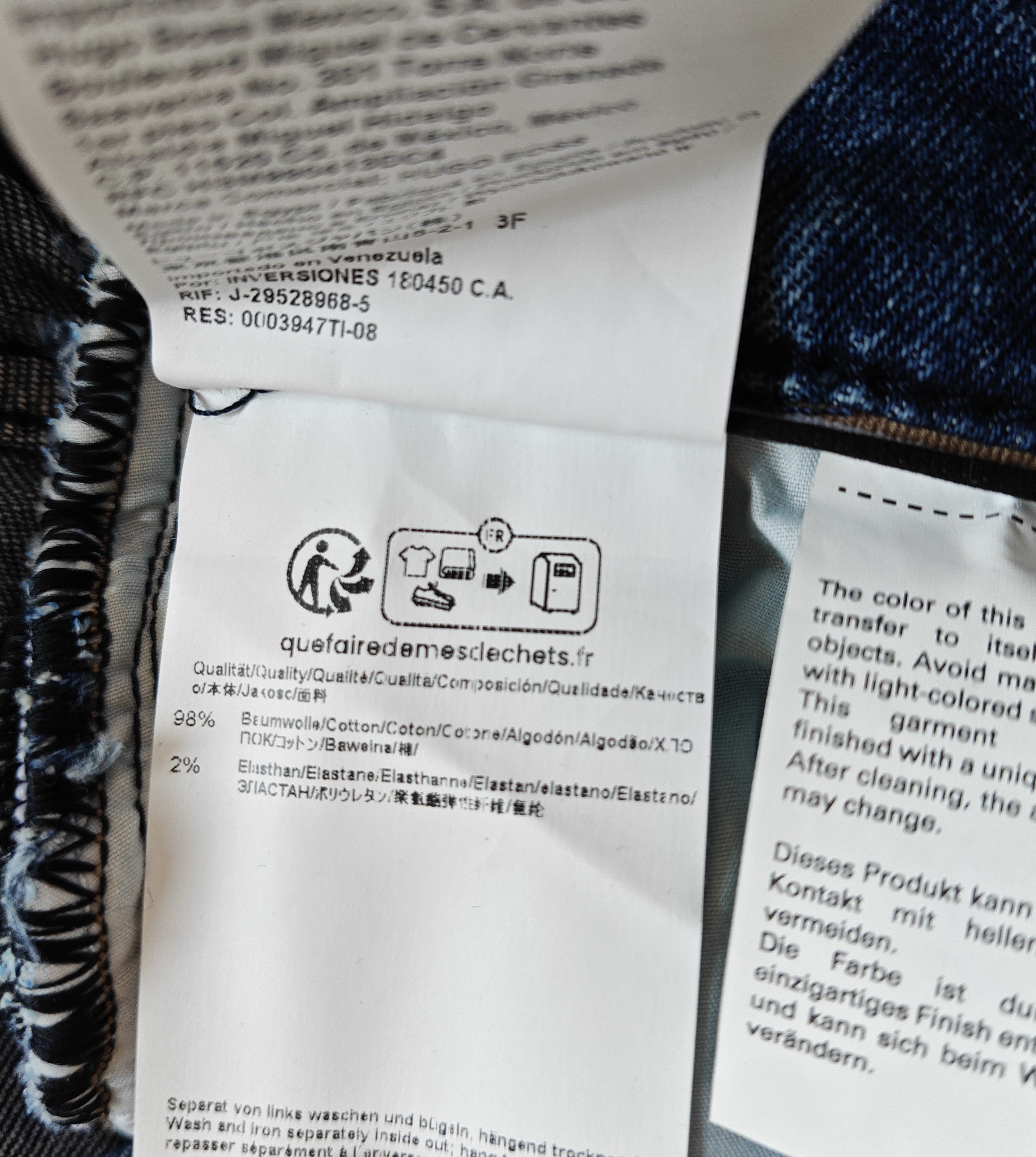 Hugo Boss BOSS RE.MAINE Regular fit men's Jeans Free Shipping T/6089 Size US 32 / EU 48 - 7 Thumbnail