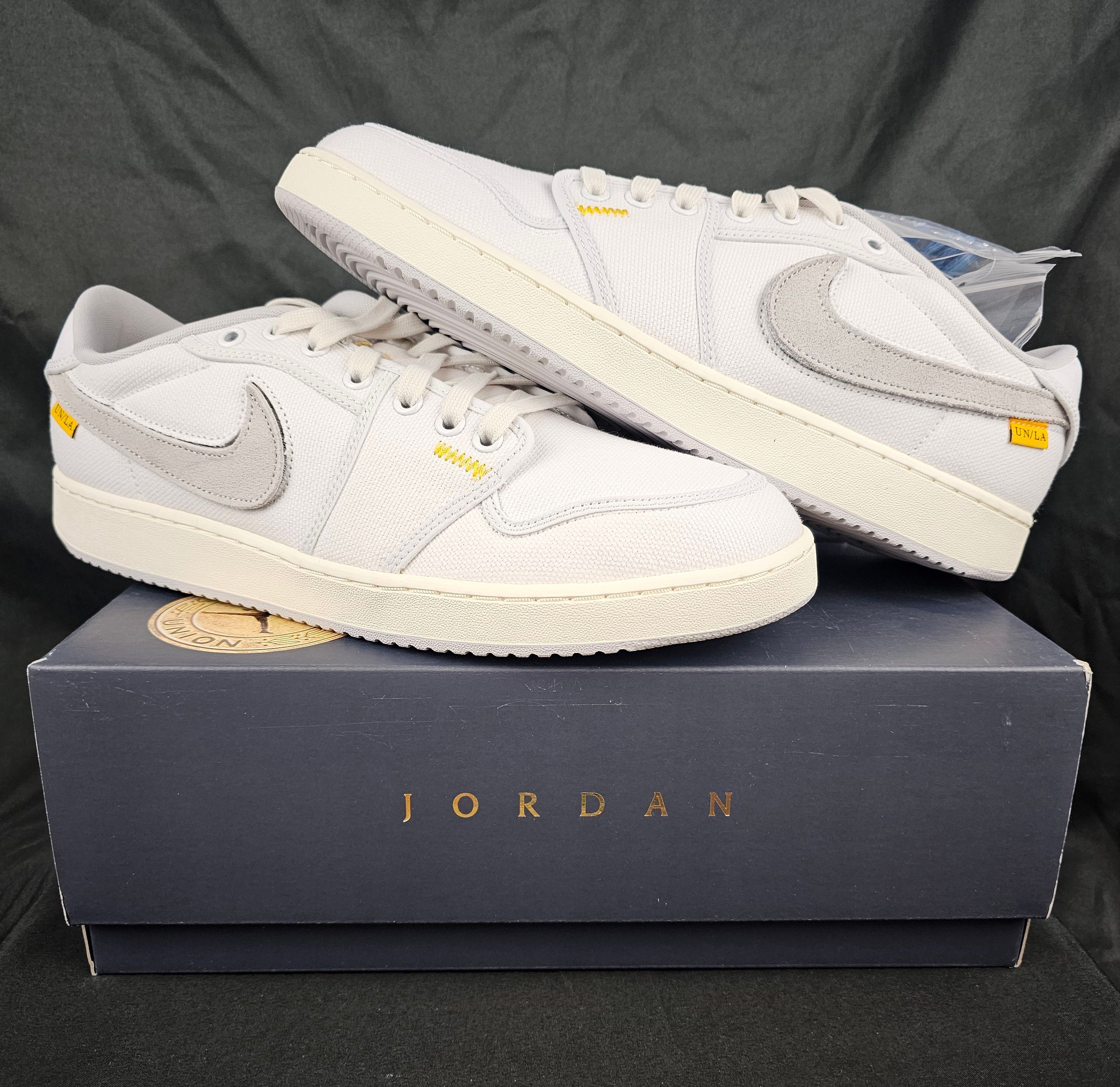 Jordan Brand Nike Air Jordan 1 Low AJKO x Union LA White Neutral Grey Size US 12.5 / EU 45-46 - 1 Thumbnail