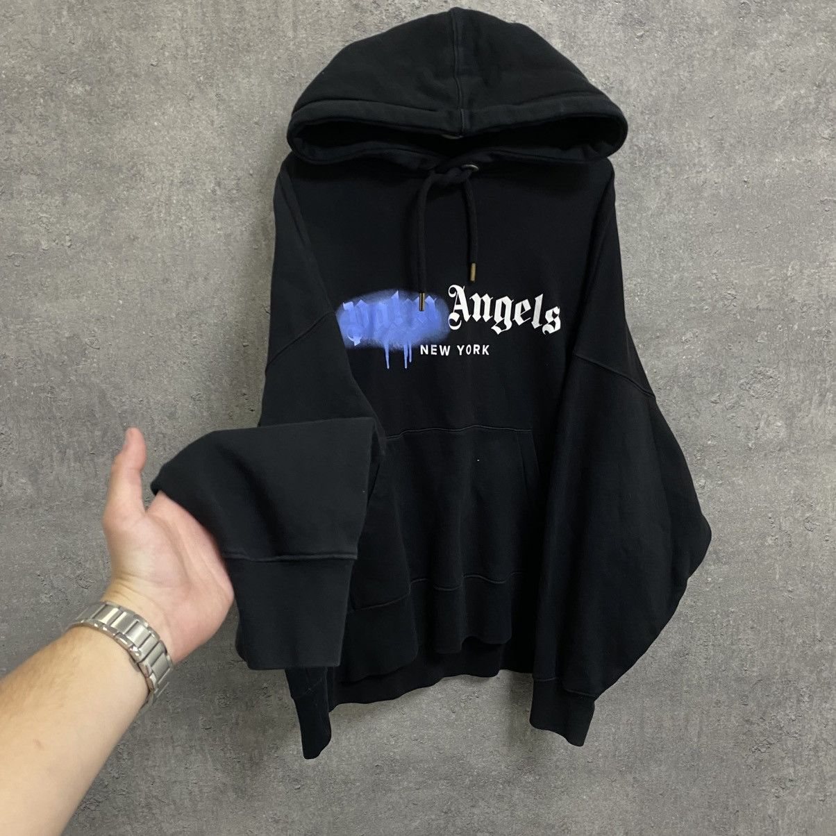 Palm Angels Palm Angels Sprayed Hoodie New York Size US L / EU 52-54 / 3 - 2 Thumbnail