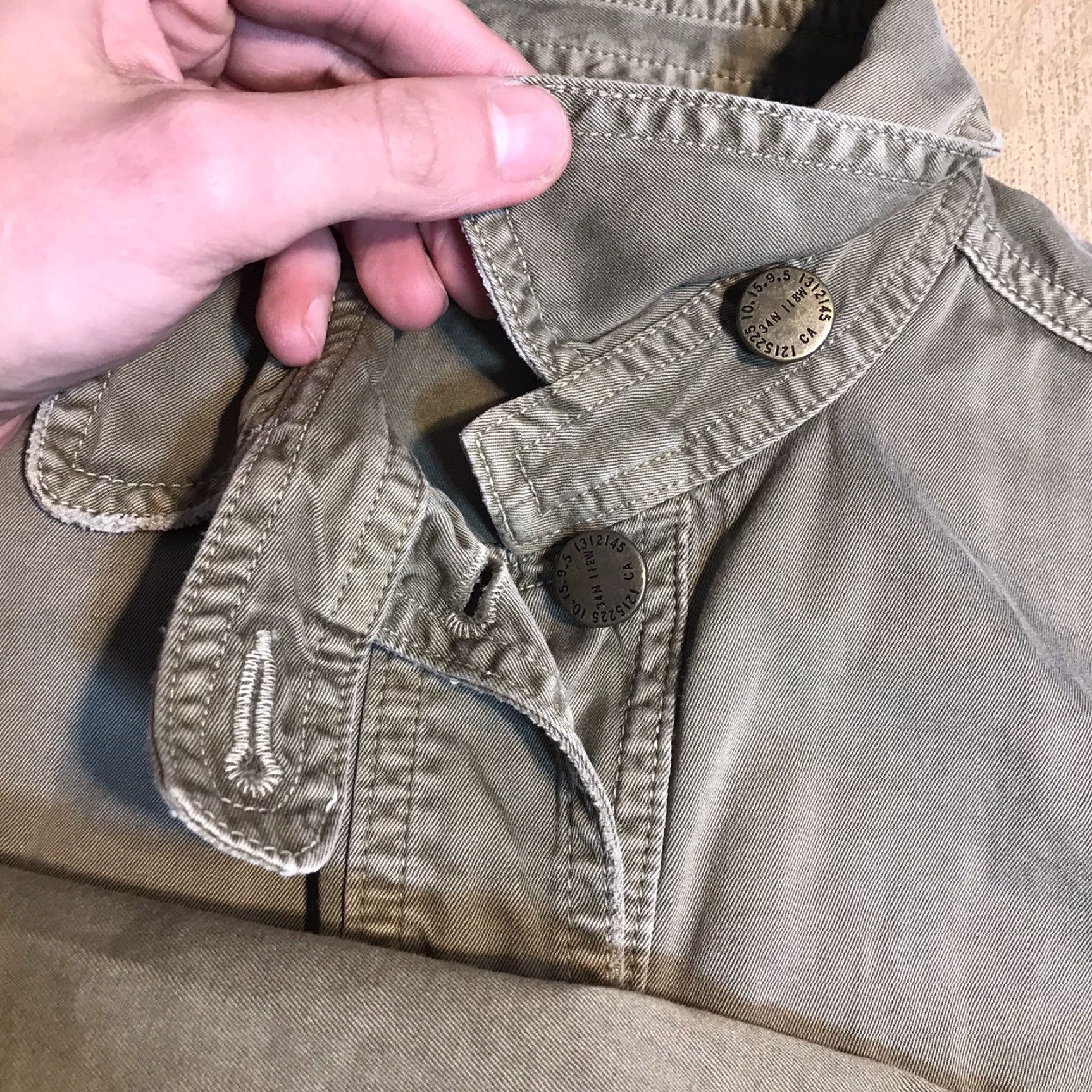 Vintage Current/Elliott Jacket Small Olive Green Khaki Utility Military Nordstrom Size XS / US 0-2 / IT 36-38 - 5 Thumbnail