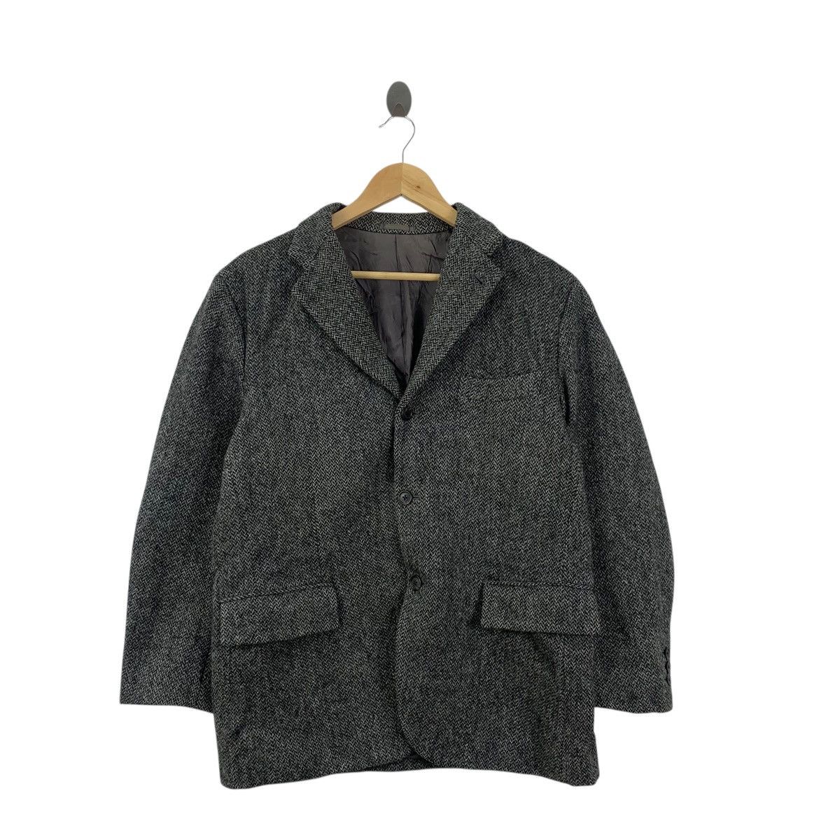 Harris Tweed Vintage HARRIS TWEED x AVON HOUSE Herringbone Blazer Jacket Size 38R - 3 Thumbnail