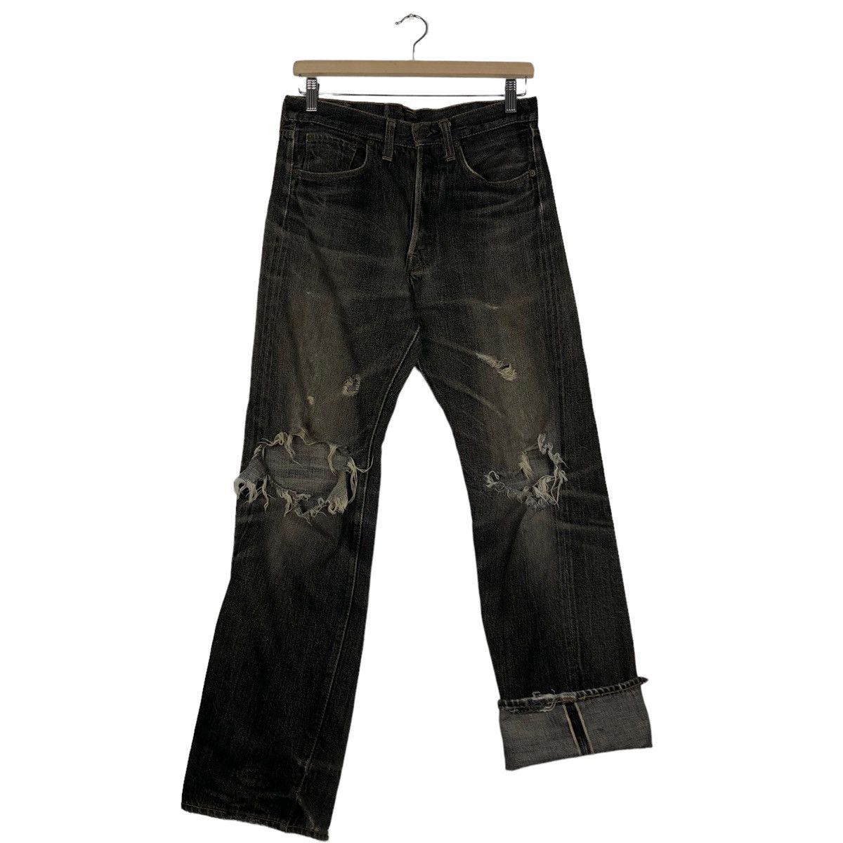 Hysteric Glamour 🔥Vtg Denime Japan Distressed Denim Jeans Punk Wear Size US 30 / EU 46 - 13 Thumbnail