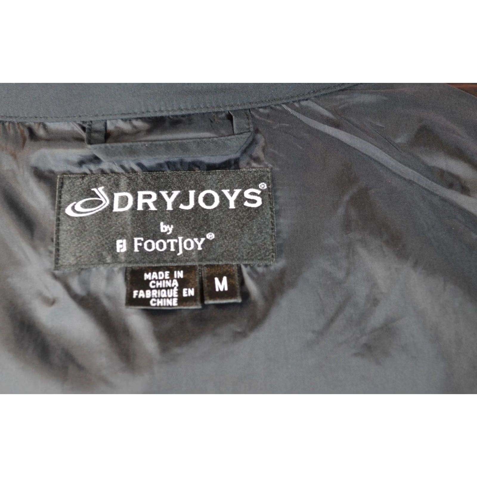 Footjoy Footjoy Dryjoys Coat Mens Medium M Black Gray Full Zip Hidden Zipper Golf Size US M / EU 48-50 / 2 - 7 Thumbnail