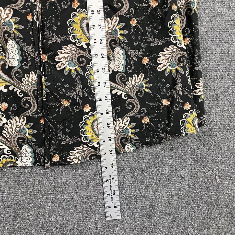 Other Melloday Dress Womens 1X Black Paisley 3/4 Sleeve NWT Size XL / US 12-14 / IT 48-50 - 6 Thumbnail