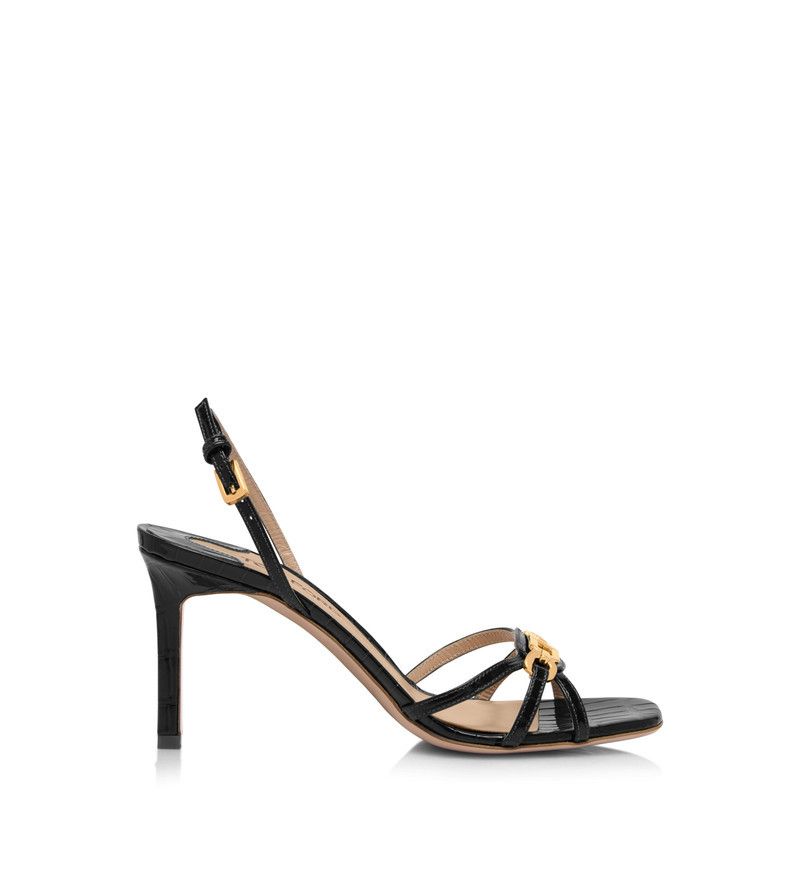 Tom Ford o1loc1c0326 W3387 Leather Whitney Sandals in Black Size US 9 / IT 39 - 1 Thumbnail