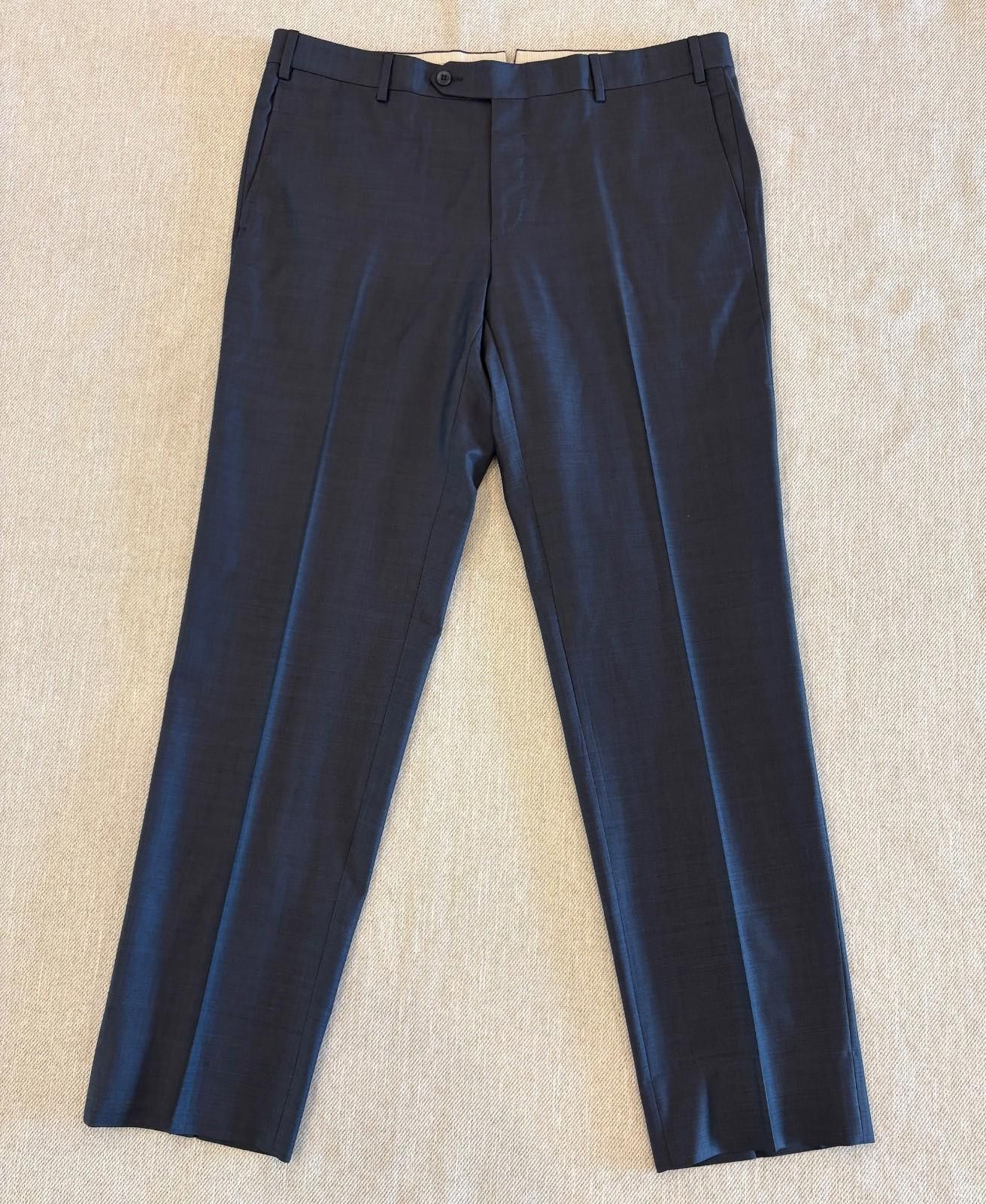 Zanella Zanella Platinum "Parker" Trousers 38R Sharkskin Wool Italy Size US 38 / EU 54 - 2 Thumbnail