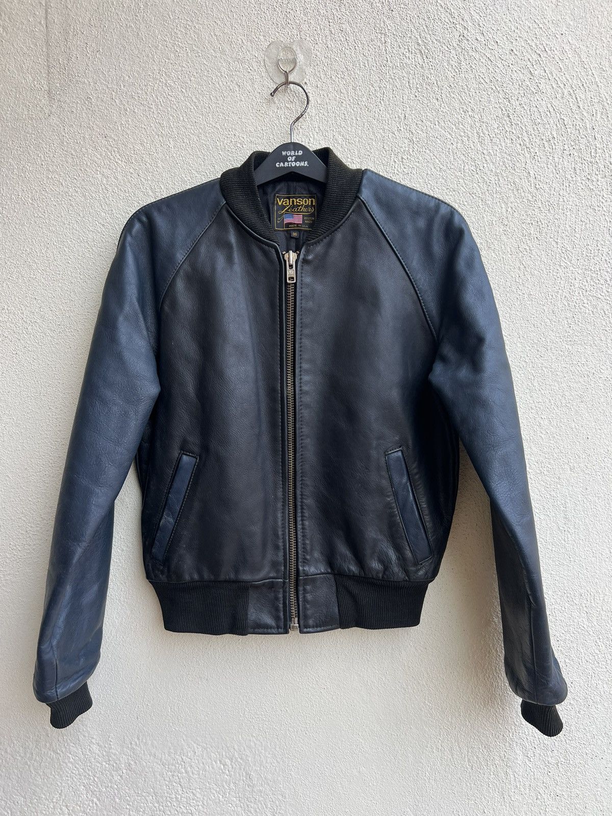 Vanson Leathers Vintage Vanson Leathers Distress Patina Leather Jacket Size US S / EU 44-46 / 1 - 24 Thumbnail