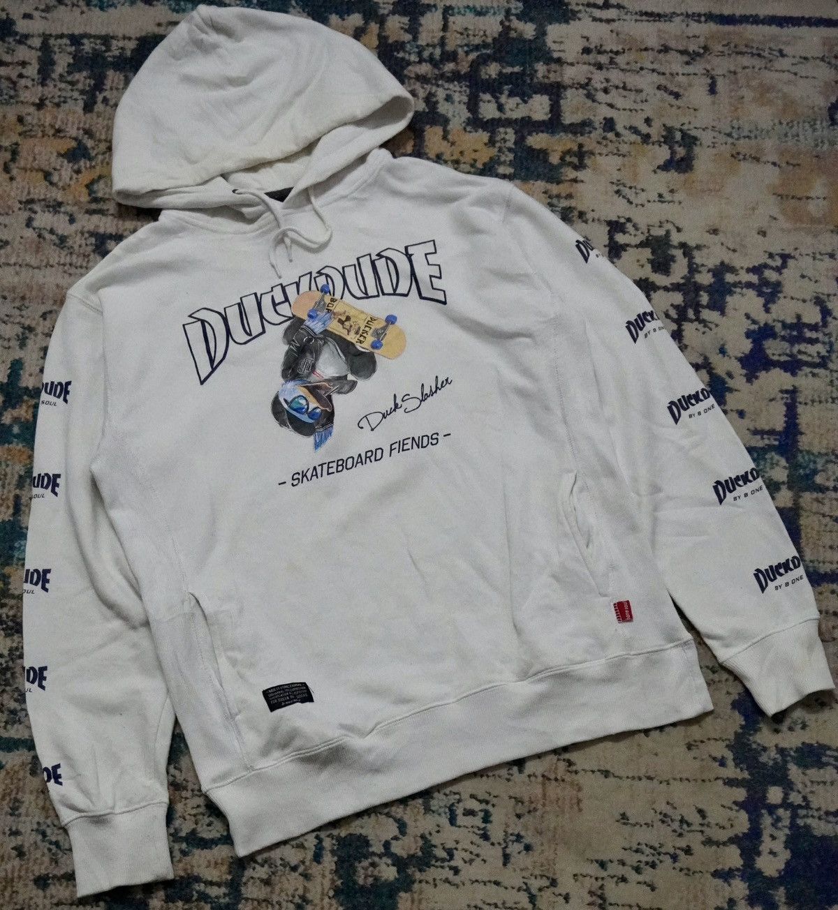 Japanese Brand B one soul duck dude skateboards guy hoodie streetwear Size US L / EU 52-54 / 3 - 2 Thumbnail