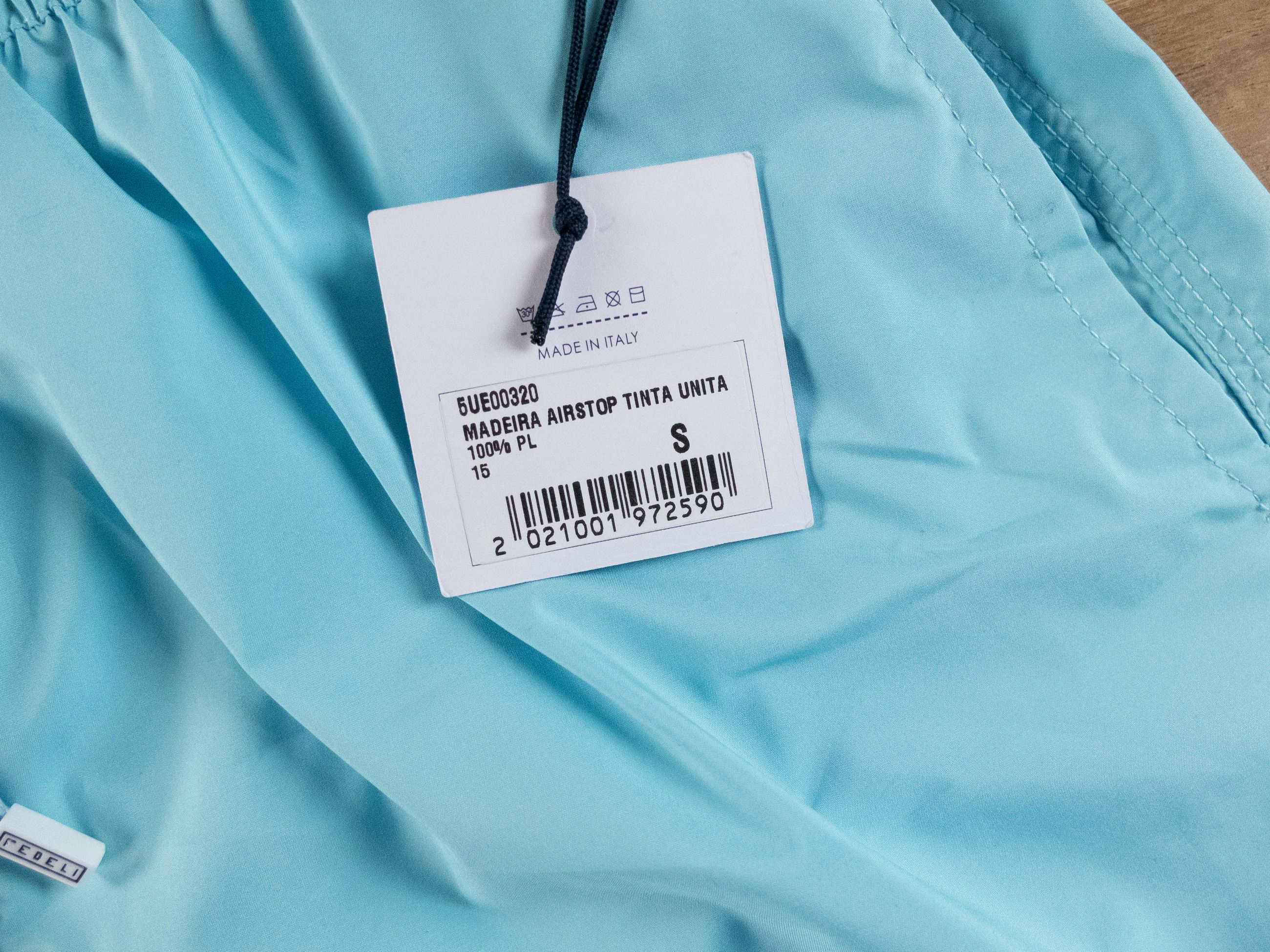 Fedeli FEDELI solid light blue nylon swim shorts Size Small NWT Size US 30 / EU 46 - 7 Thumbnail