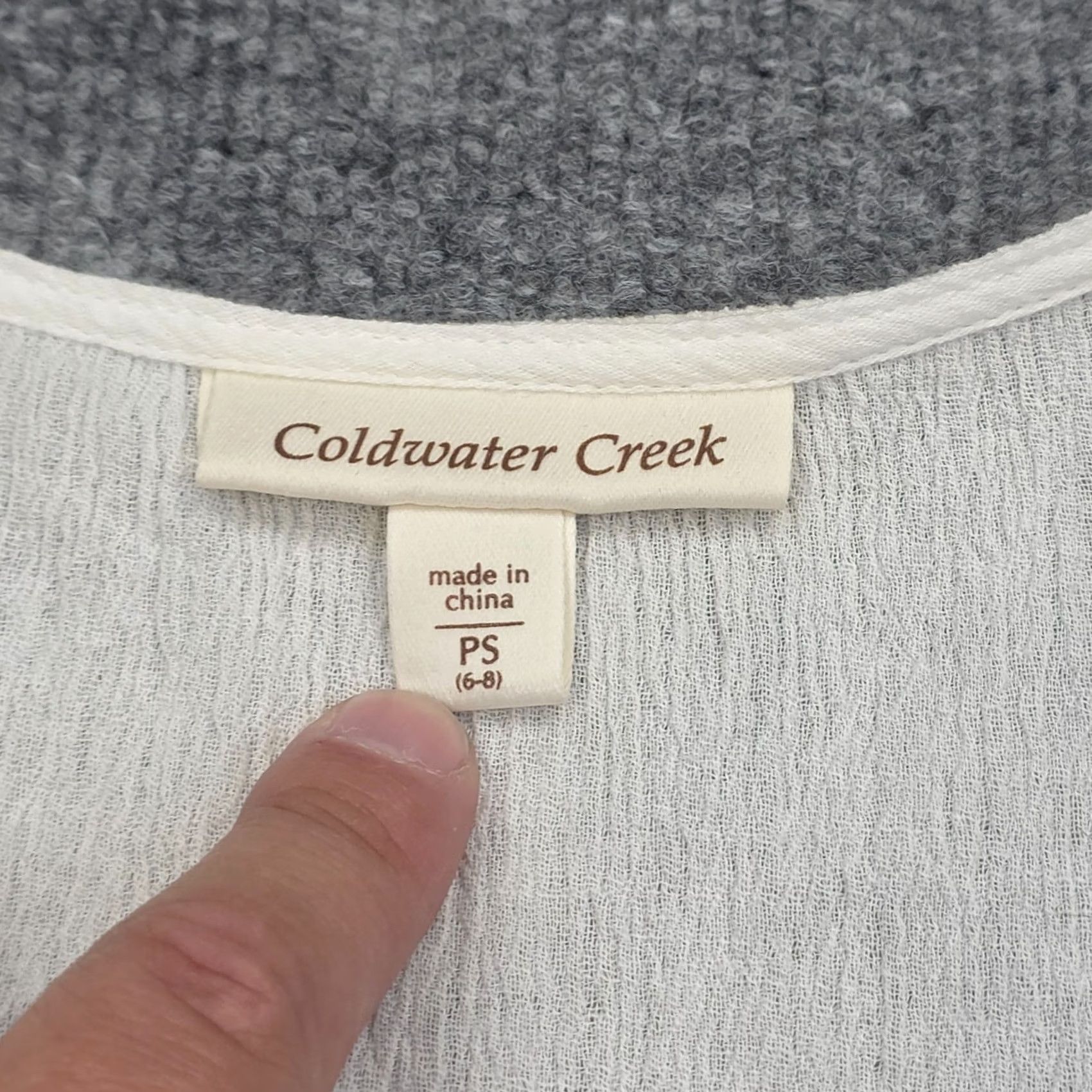 Coldwater Creek VINTAGE ColdWater Creek Cotton Tiered Shell Top Shirt Tank Women's PS White NWT Size S / US 4 / IT 40 - 5 Thumbnail