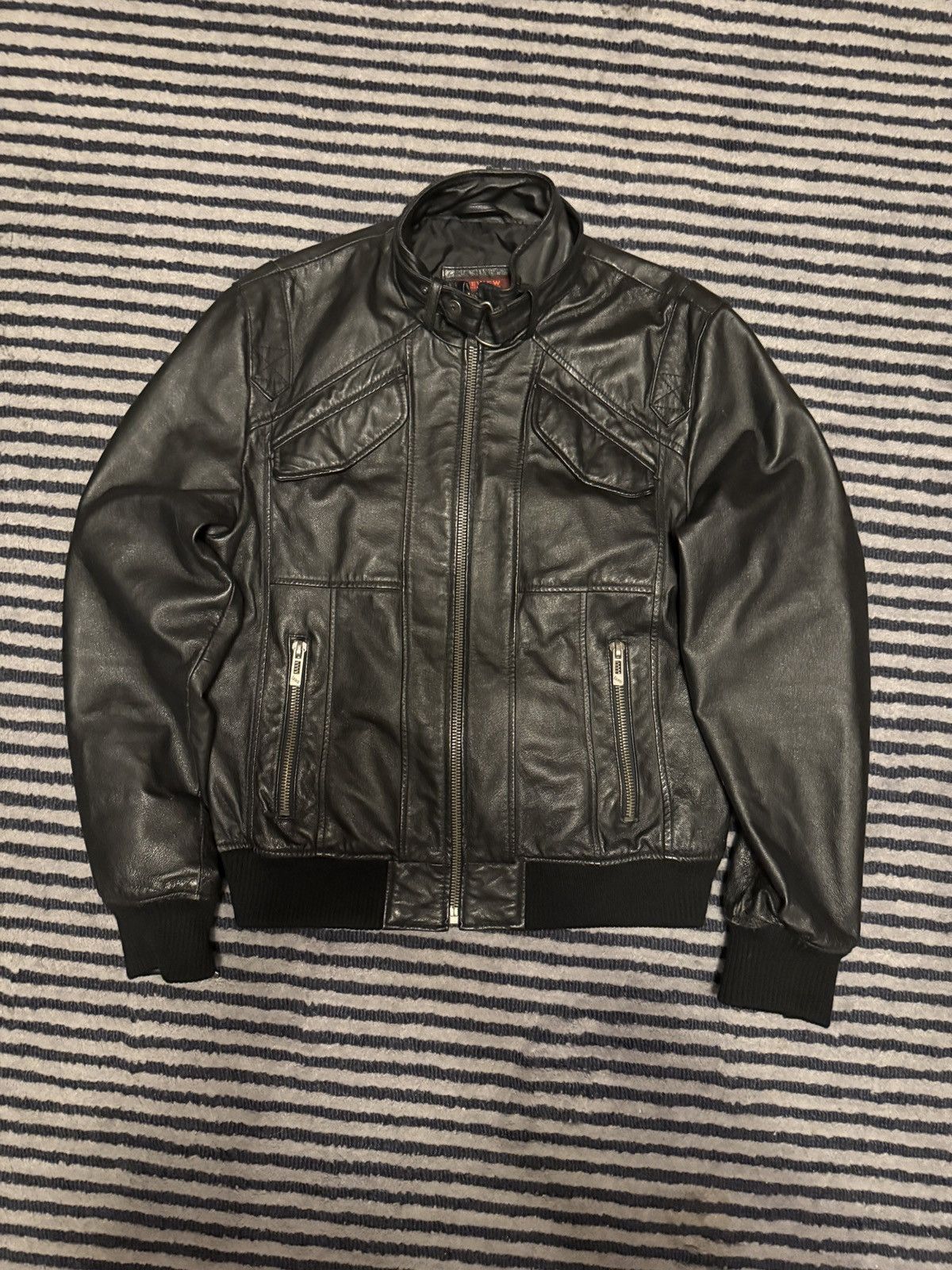 Vintage vintage review pig leather jacket Size US M / EU 48-50 / 2 - 1 Thumbnail