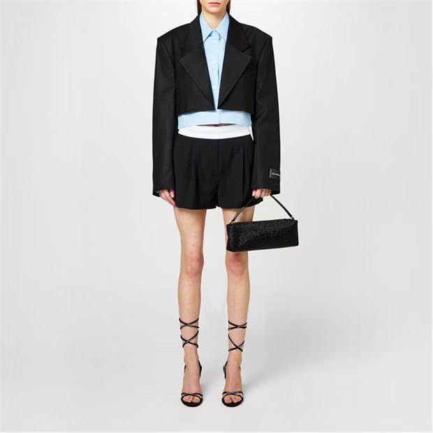 Alexander Wang o1g2r1mq0824 Cropped Blazers in Black Size L / US 10 / IT 46 - 6 Thumbnail