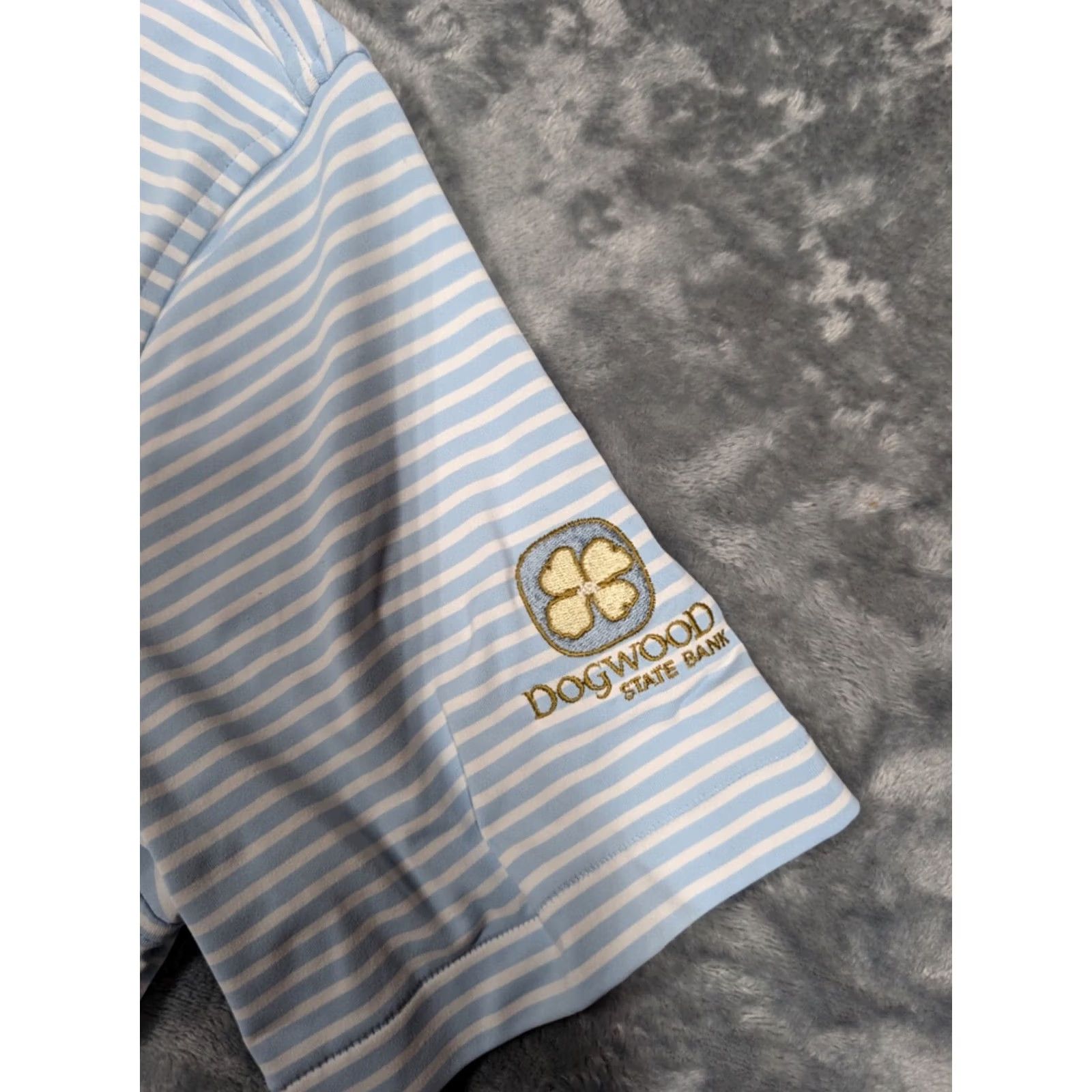 Peter Millar Peter Millar Crown Crafted Polo Shirt Mens XL Blue Striped Performance Stretch Size US XL / EU 56 / 4 - 5 Thumbnail