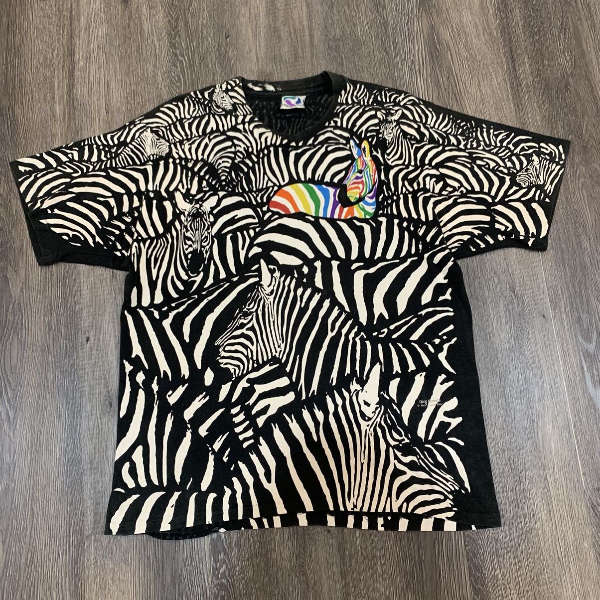 Vintage Vintage Liquid Blue 1993 Greg genrich Zebra Size US L / EU 52-54 / 3 - 1 Thumbnail