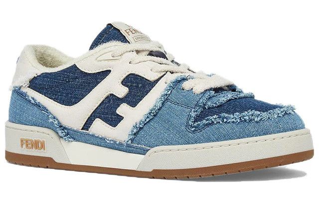 Fendi o1s1wg110126 Match Low Top in Blue Denim/White Size US 9 / EU 42 - 3 Thumbnail