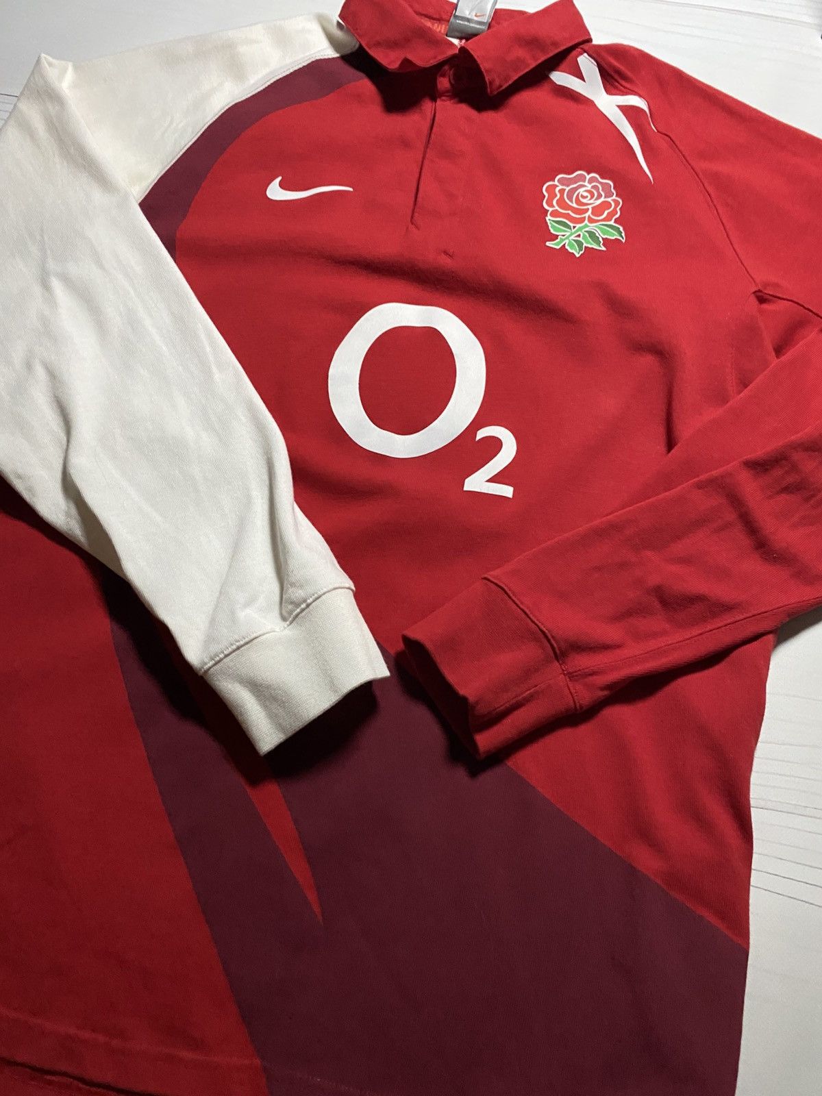 Nike Vintage Nike England 2007/09 Rugby Jersey Soccer Longsleeve Size US XXL / EU 58 / 5 - 11 Thumbnail