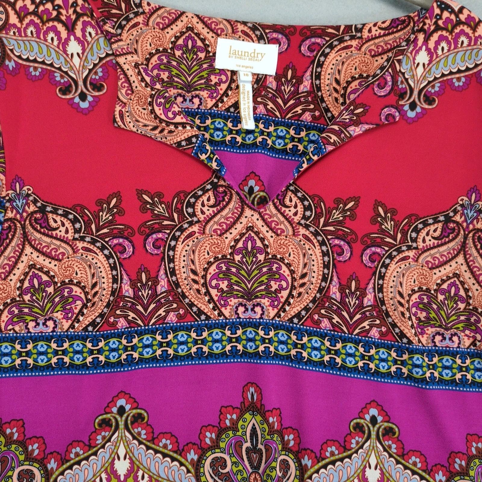 Laundry by Shelli Segal Laundry Shelli Segal Artie Print Shift Dress Sz 10 Flowy Size L / US 10 / IT 46 - 8 Thumbnail