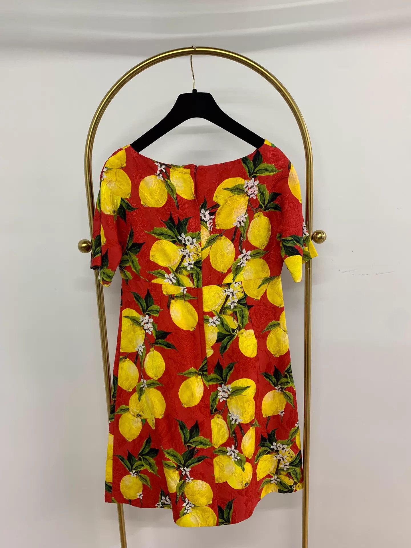 Dolce & Gabbana Dolce&Gabbana red yellow lemon print dress 38 new Size XS / US 0-2 / IT 36-38 - 3 Thumbnail