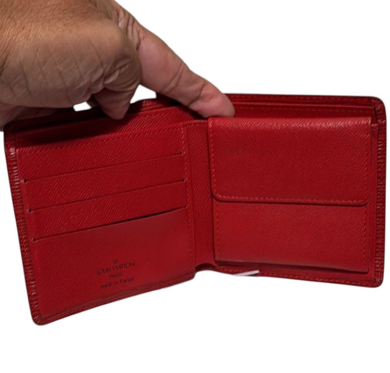 Louis Vuitton LOUIS VUITTON Epi Leather Wallet Bi-fold Red Malletier Size ONE SIZE - 4 Thumbnail