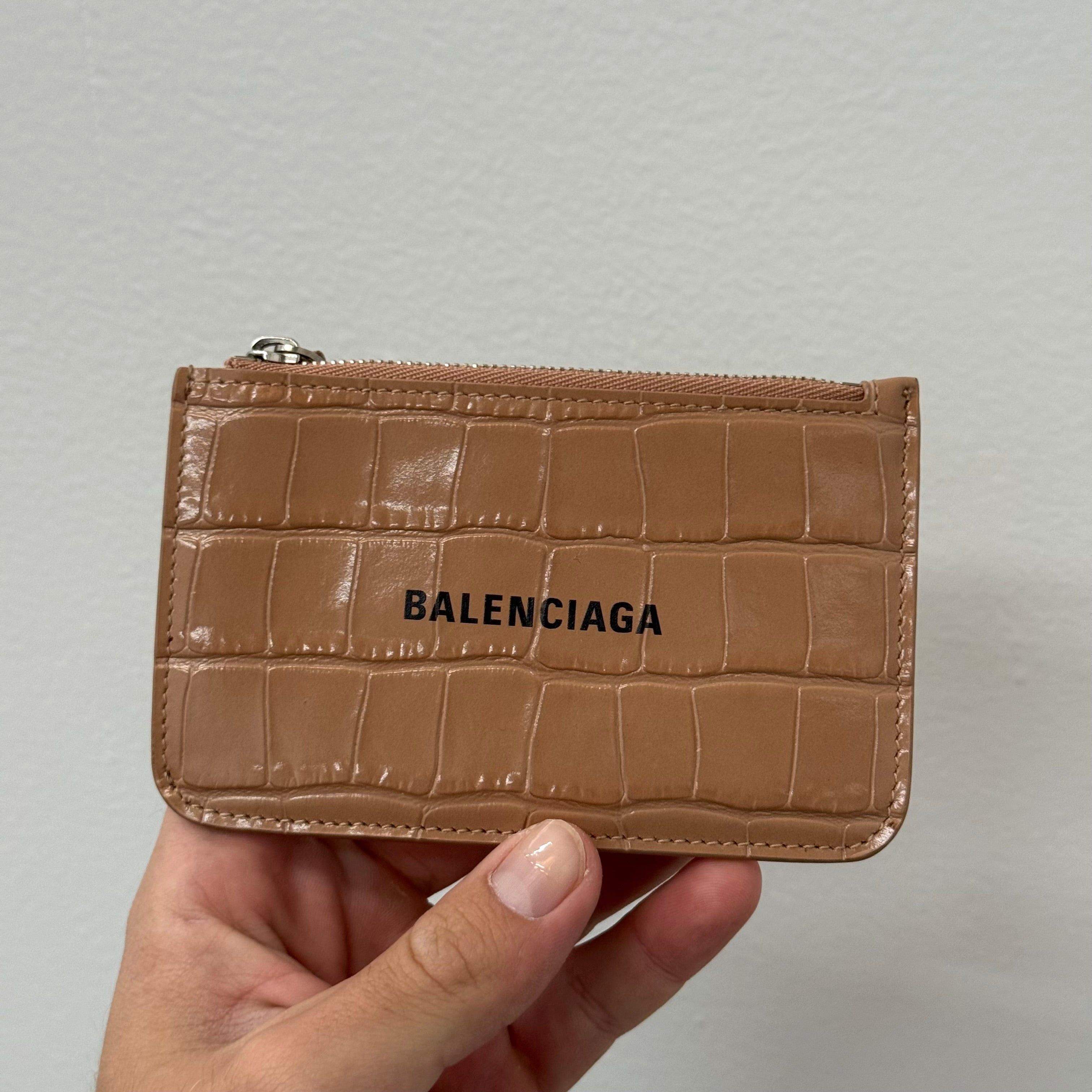 Balenciaga Balenciaga Croc Leather Coin Pouch Size ONE SIZE - 1 Thumbnail