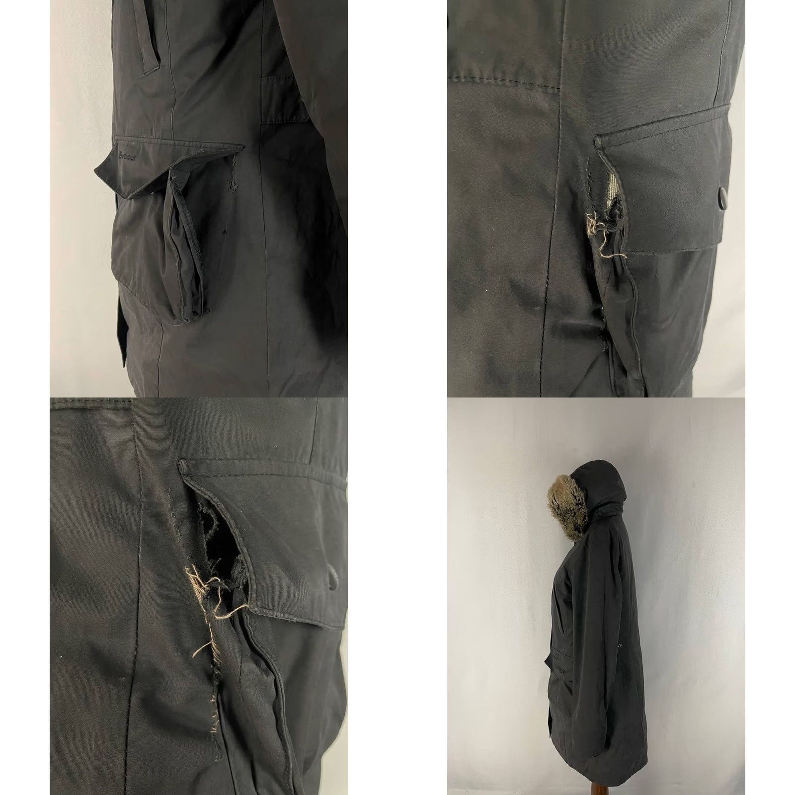 Barbour Barbour Jacket Parka WOMEN Regular Size 14 Black Polyester Hooded Waterproof Full Zip Long Sleeve Winter Casual Modern - Mens? Size XL / US 12-14 / IT 48-50 - 8 Thumbnail