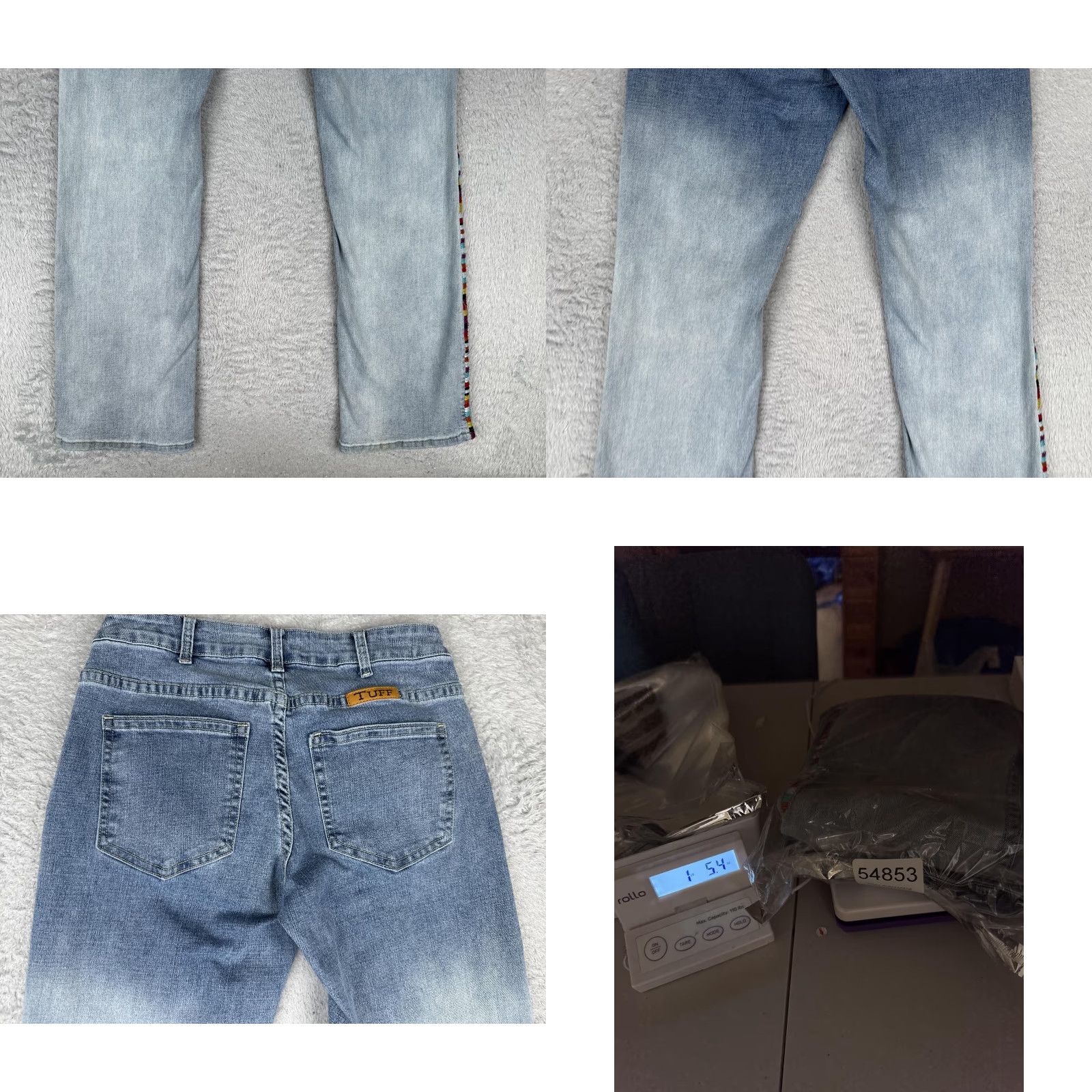 Cowgirl Tuff Co Rainbow Bootcut Jeans Womens 27 Blue Mid Rise Stretch 27x33