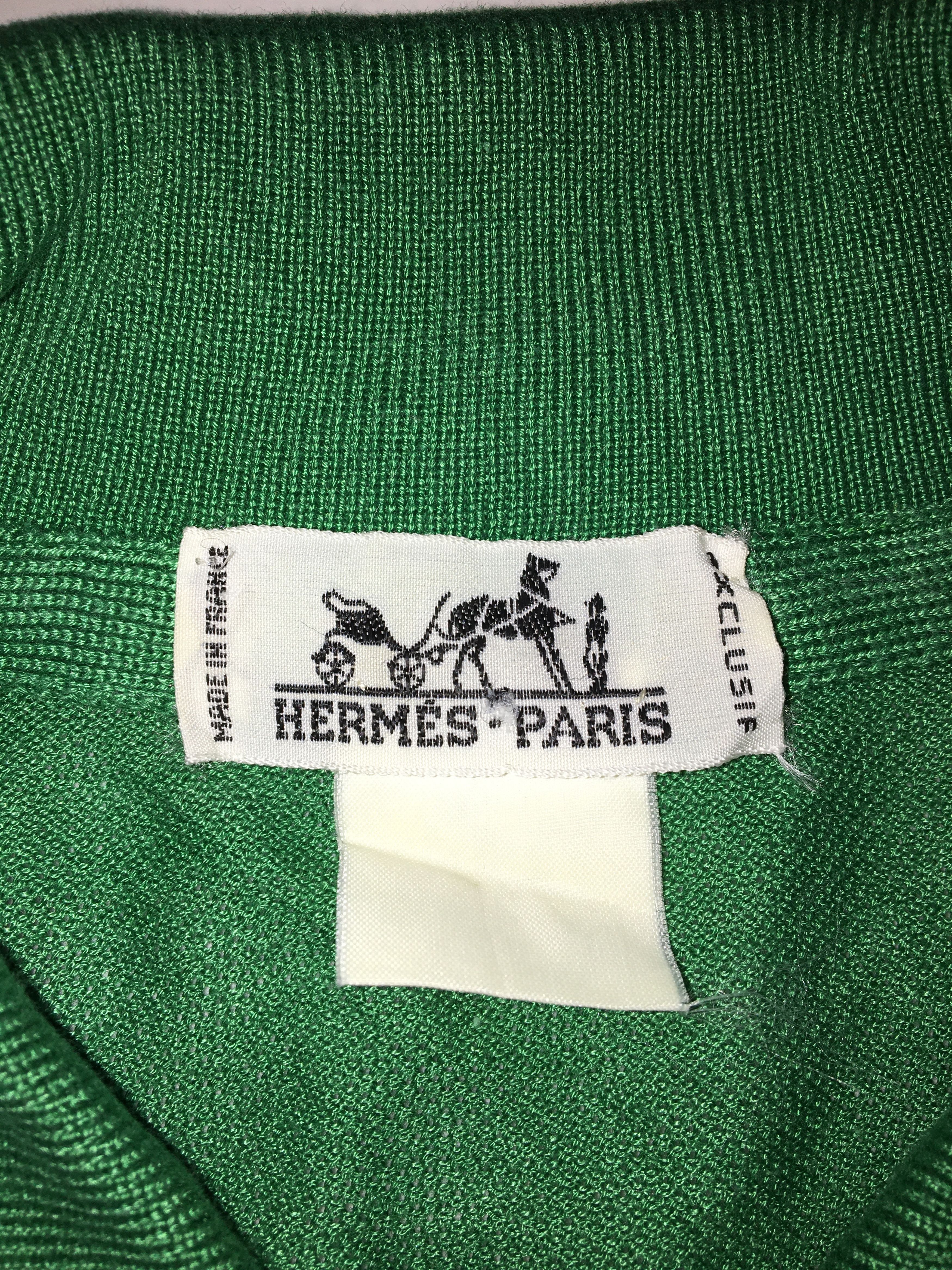 Designer VINTAGE HERMES POLO SHIRT Size US M / EU 48-50 / 2 - 4 Thumbnail
