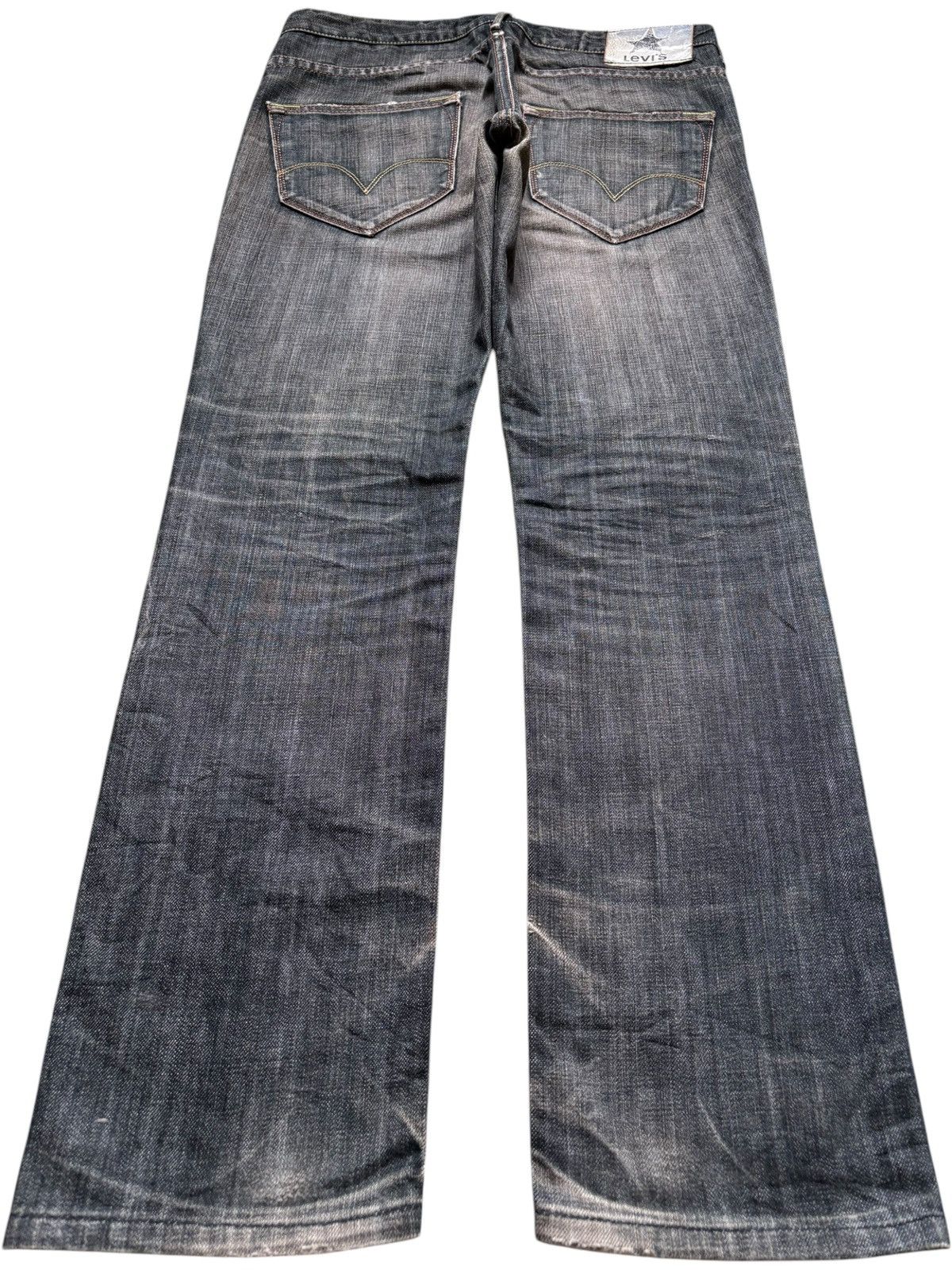 Levi's Vintage 90s Levis Black Star Rusty Mud Wash Distress Jeans Size US 32 / EU 48 - 2 Thumbnail