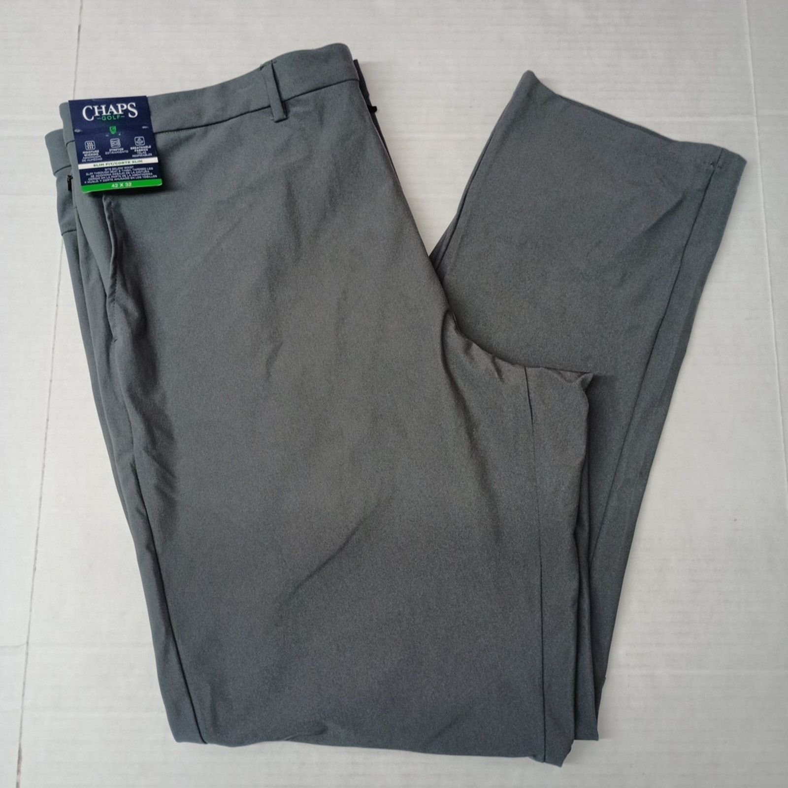 Chaps Chaps Golf Performance Slim Fit Pants Men 42x32 Gray Stretch Size US 42 / EU 58 - 1 Thumbnail