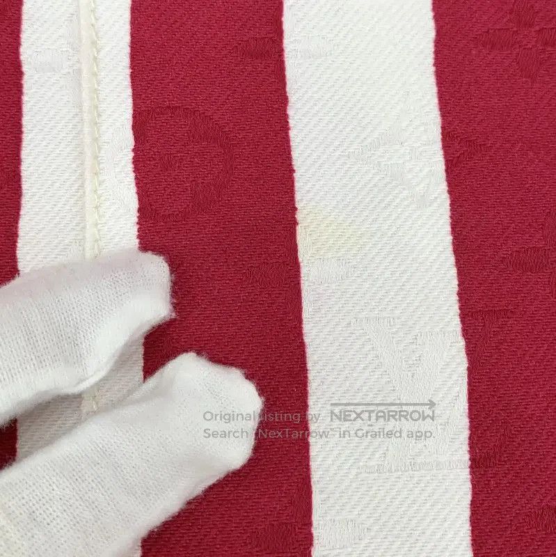 Louis Vuitton Louis Vuitton Red and White Striped Casual Pants . Size 22" - 9 Thumbnail